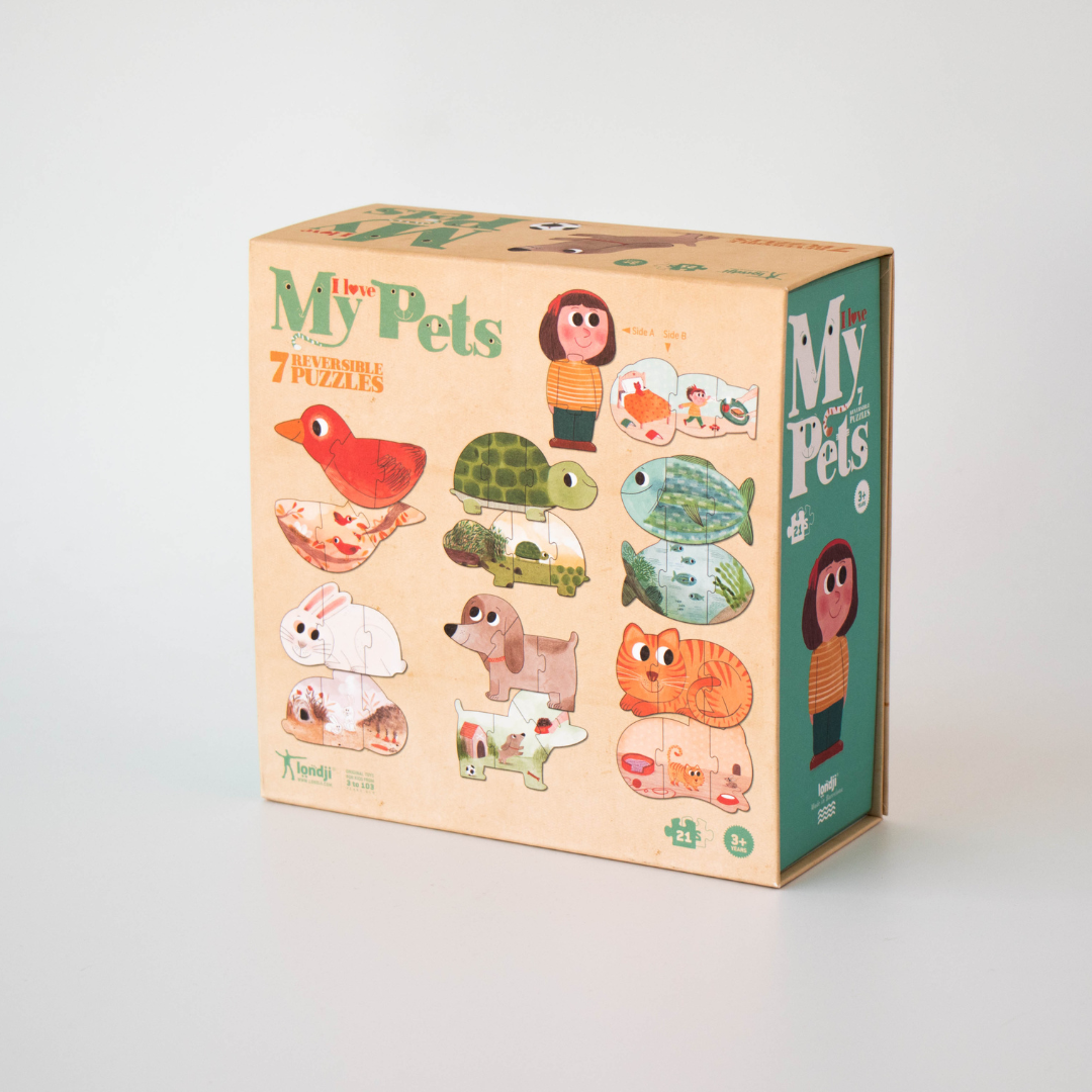 Szeretem az állatok kirakó játék a Pippadu polcain - gyerekjáték 3 éves kortól