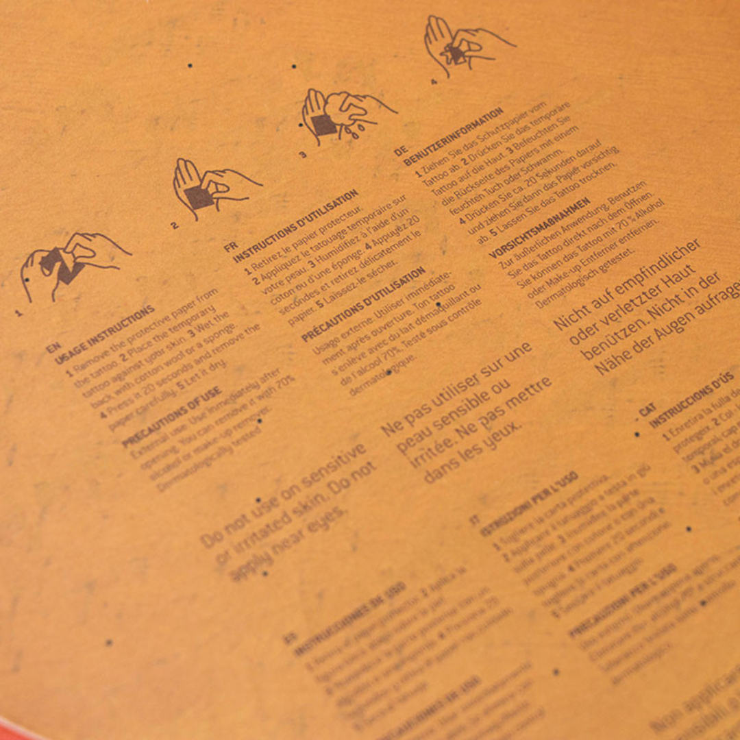 Londji Dzsungel gyerek tetoválás használati útmutató, felhelyezési lépések