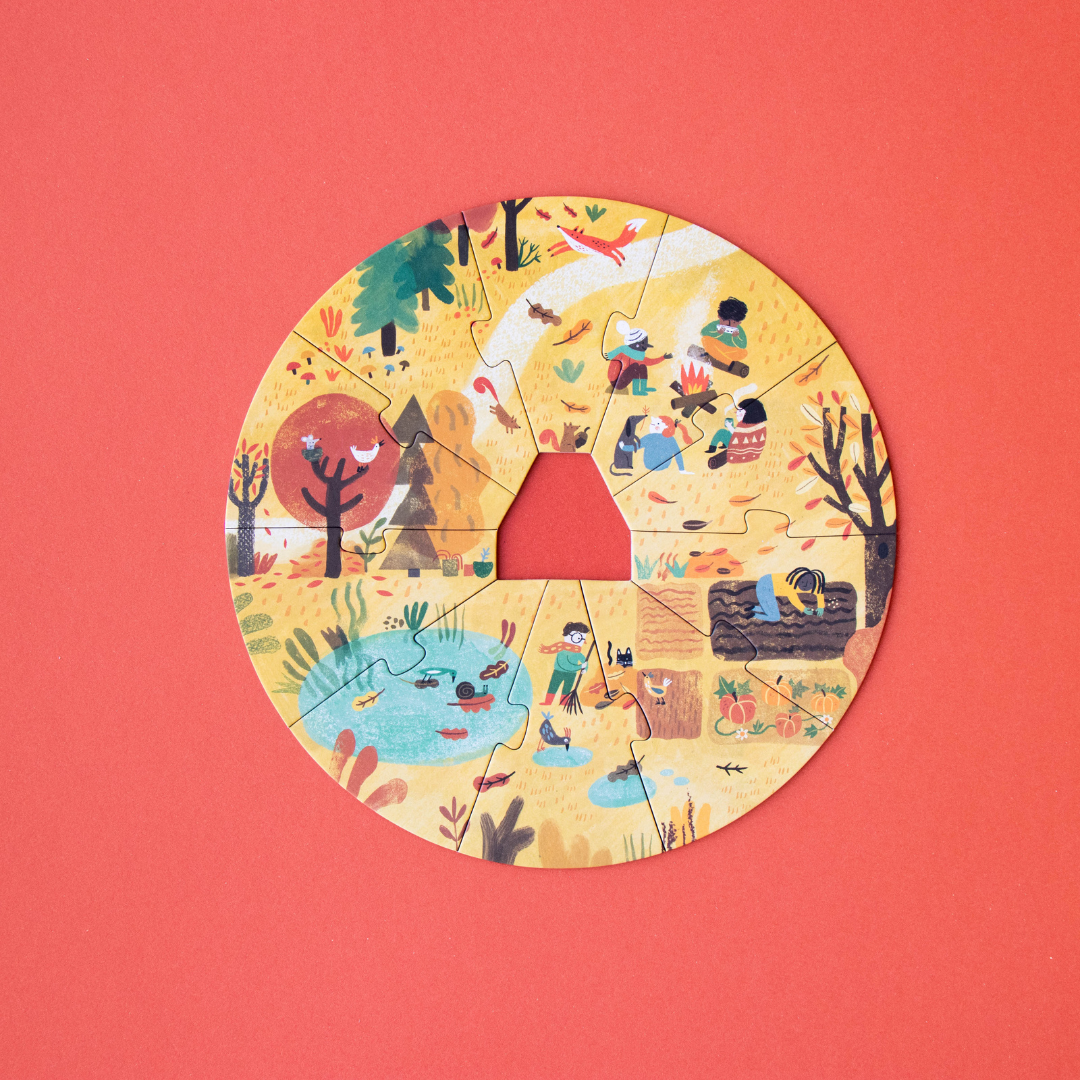 Londji köralakú Puzzle gyerekeknek évszakok ősz - Pippadu