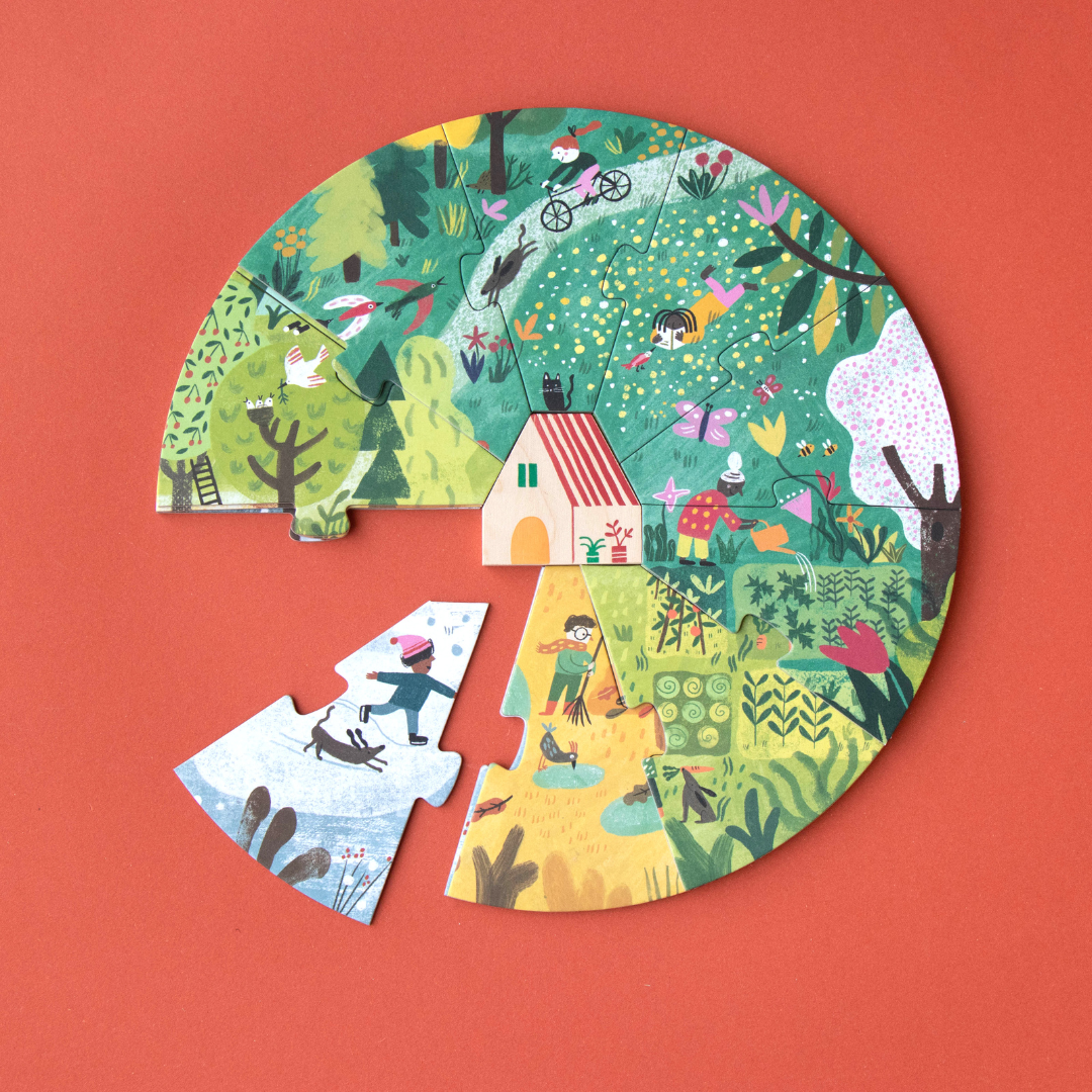 londji- változó természet- kör-puzzle Pippadu