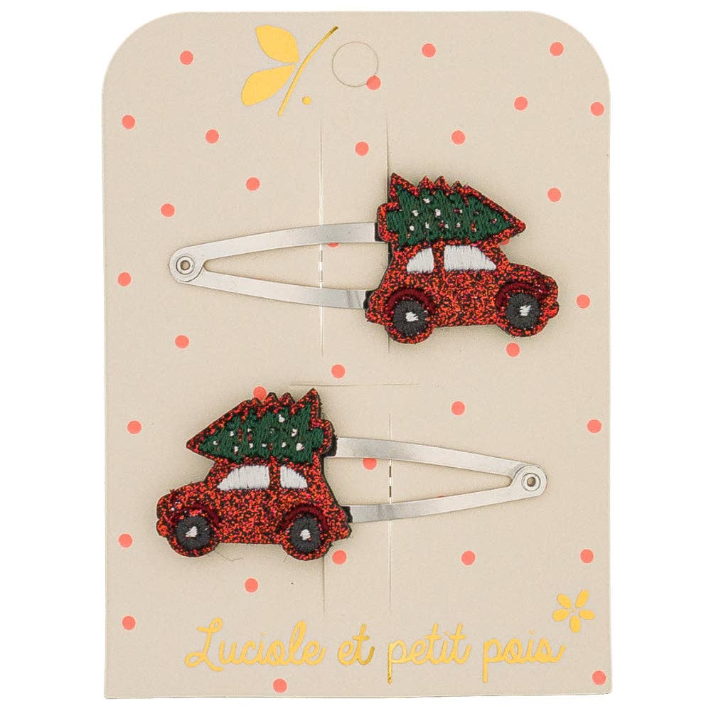Luciole et Petit Pois hajcsat - karácsonyi autó (2 db)