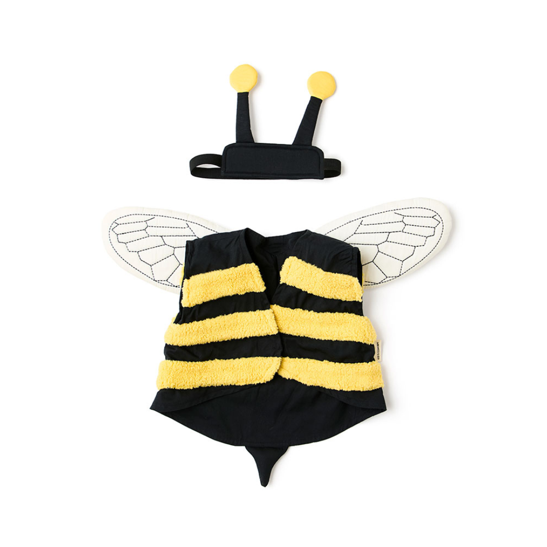 Gyerek méhecske jelmez bolyhos mellénnyel és antennás fejpánttal