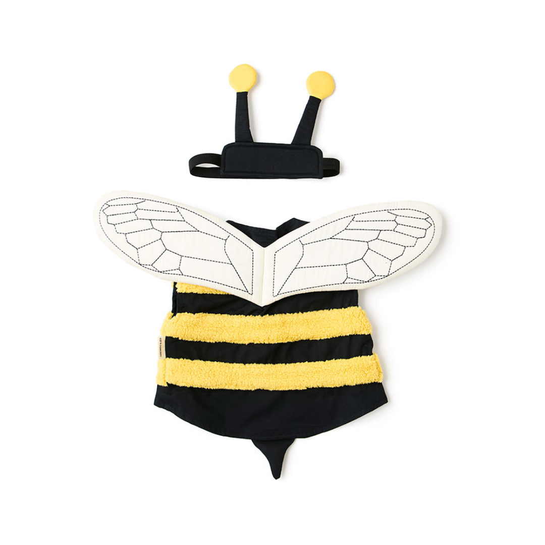 Gyerek méhecske jelmez bolyhos mellénnyel és antennás fejpánttal