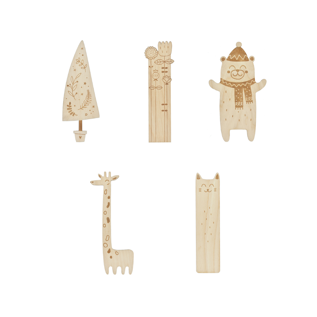 Milin fa könyvjelző - minták