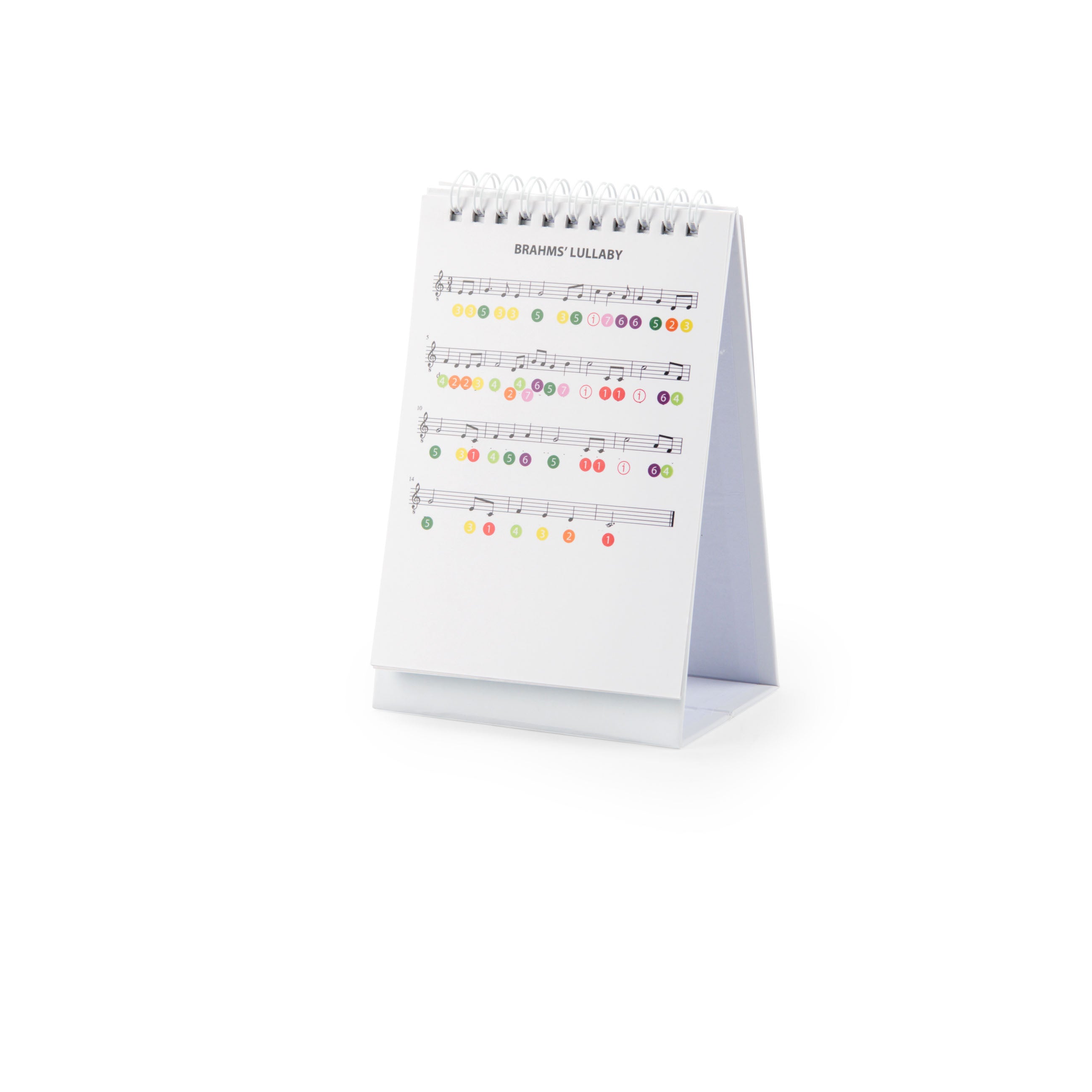 Moulin Roty óriás handpan játékhangszerhez járó kotta, amivel egyszerűen lehet gyönyörű dallamokat játszanio a nyelves dobbal - Pamacs és Pamut