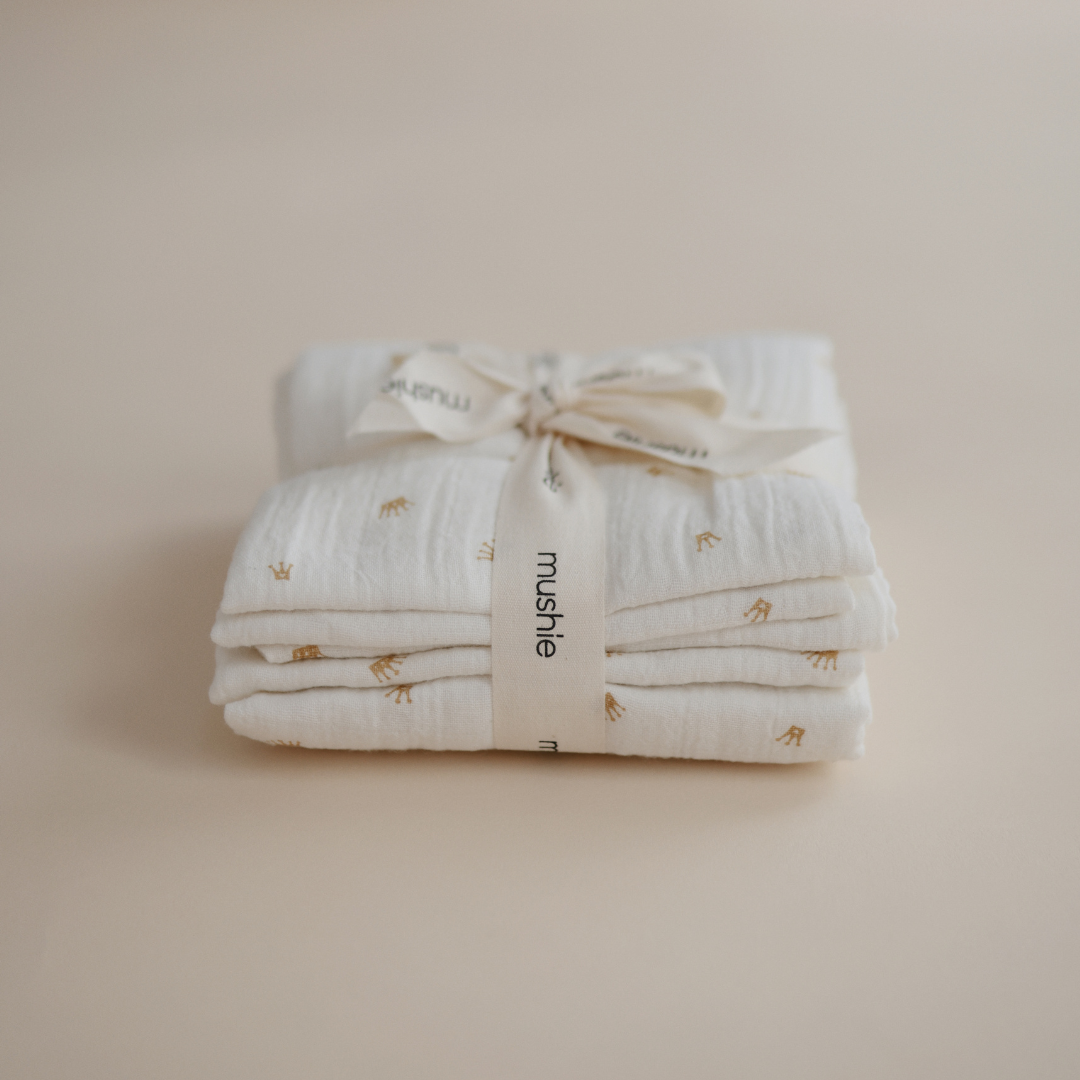 Muszlin textilpelenka (3 db) - koronák