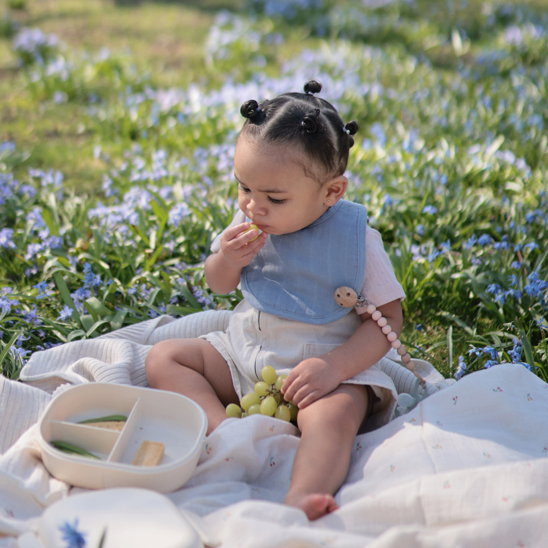Muszlin nyálkendő - szellő/pasztellkék (2 db)