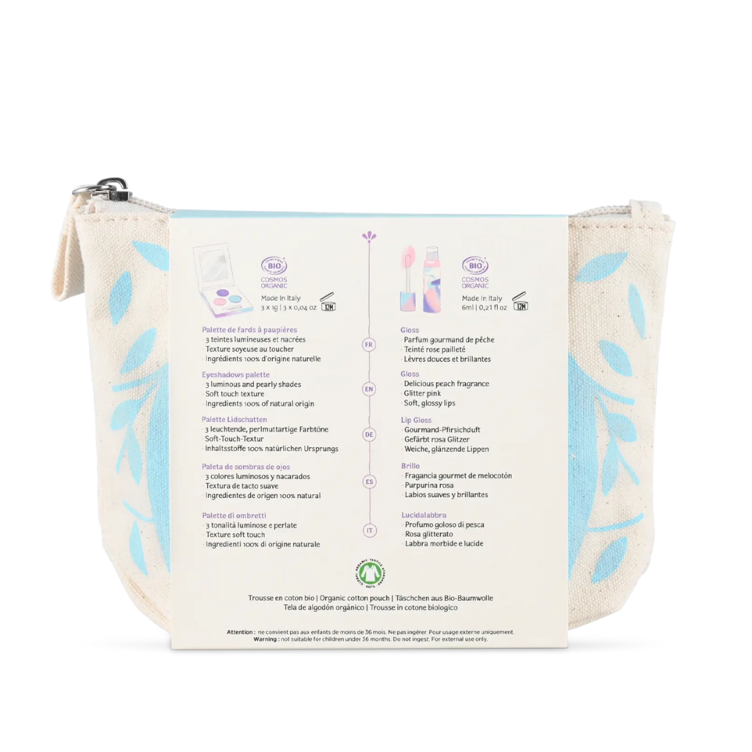 Namaki Csillámróka neszesszer kék színben – hátoldal