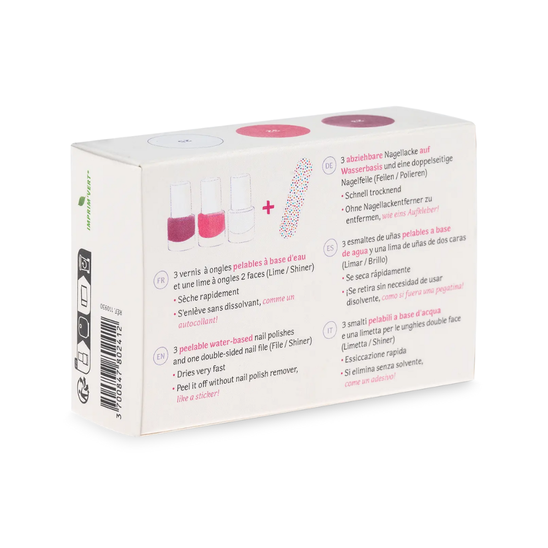 Namaki Gyümölcsös álom gyerek körömlakk szett csomagolása hátulról