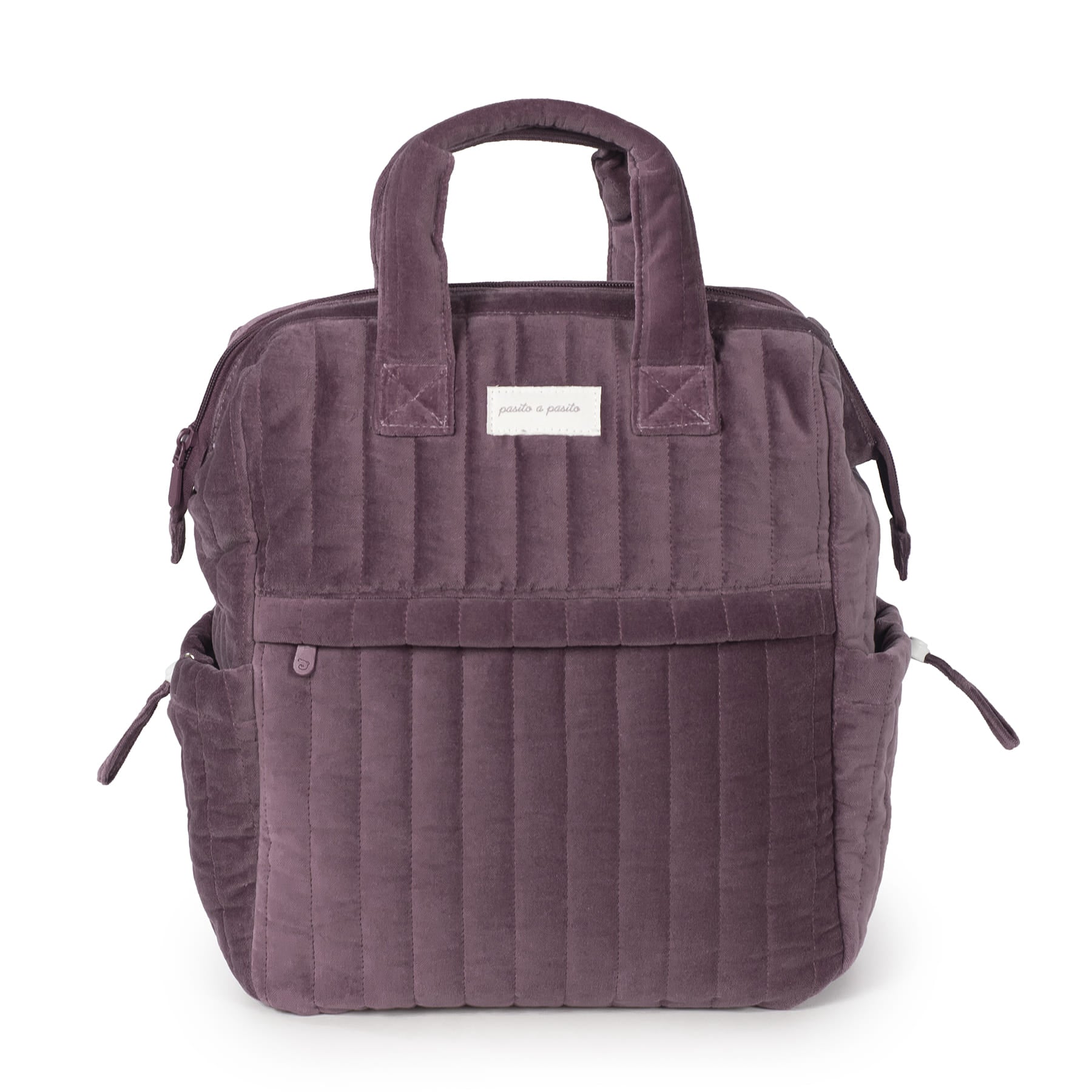 Pelenkázó hátizsák - Cherry (Bársony)