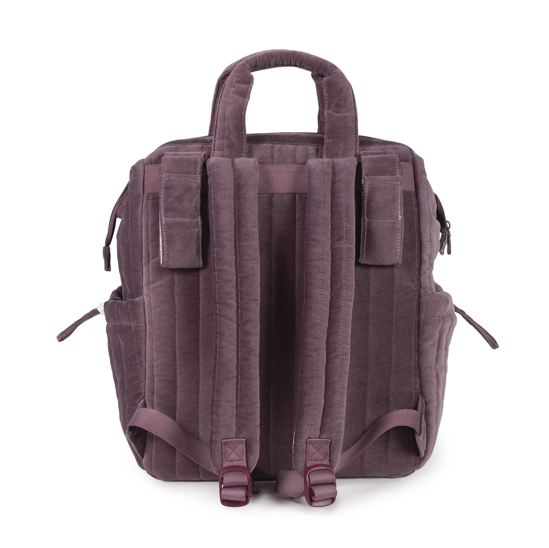 Pelenkázó hátizsák - Cherry (Bársony)