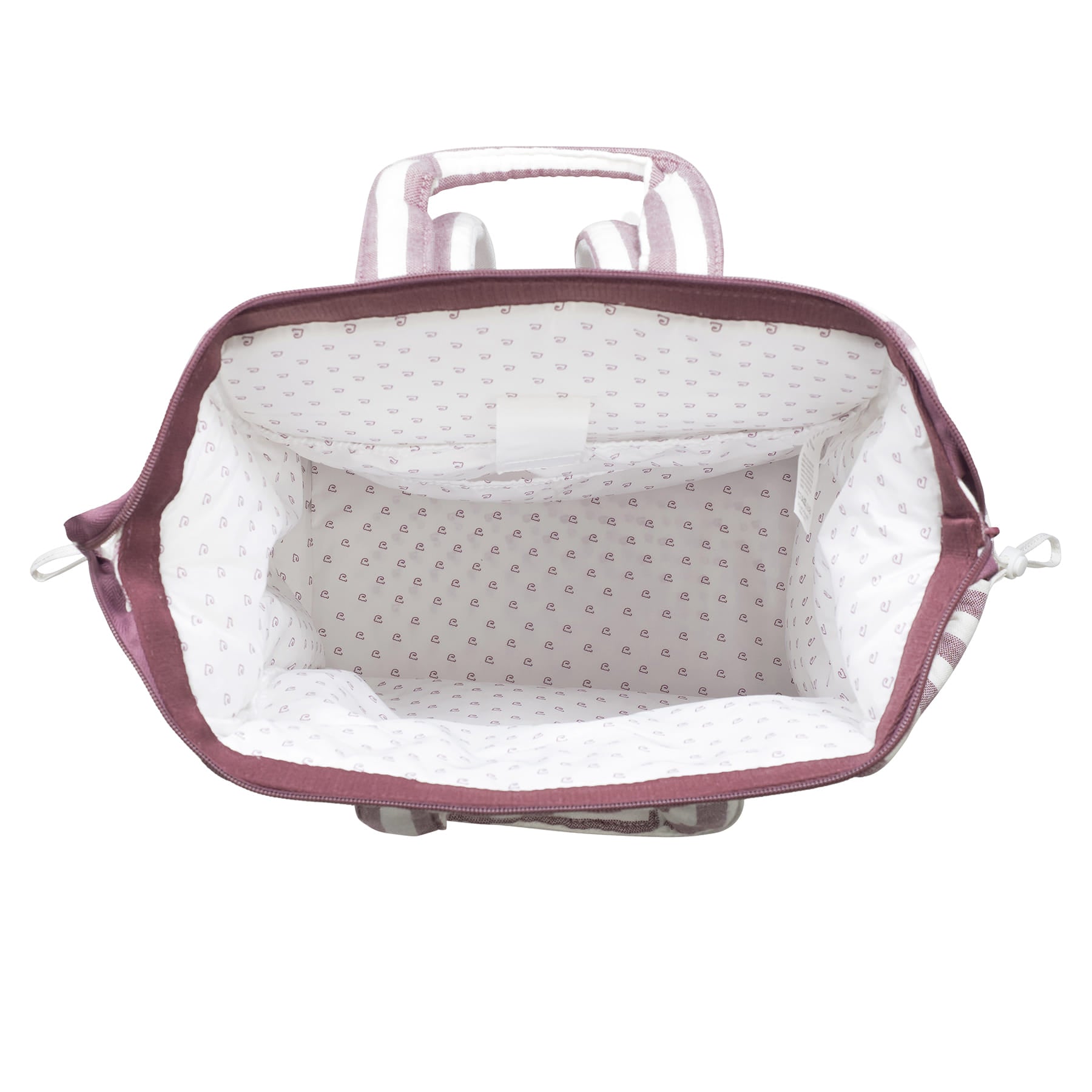 Pelenkázó hátizsák könnyen pakolható belső és külső zsebekkel csíkos mintával a Pasito a Pasito márkától