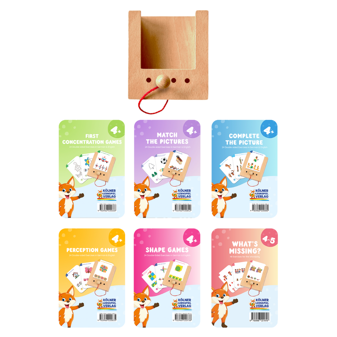 Puncho fa tanulódoboz + 6 kártyacsomag - 4 éves kortól