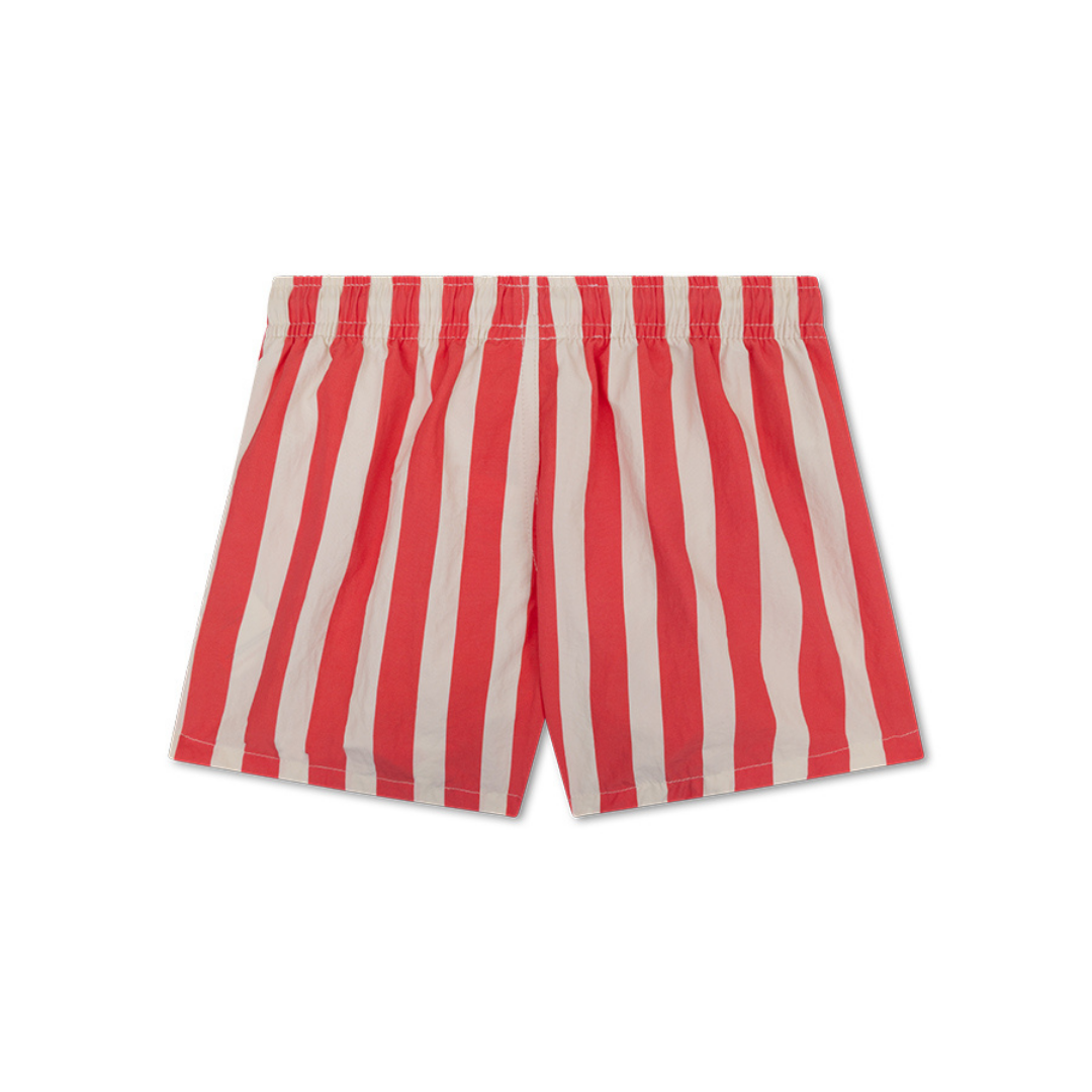 Swim Essentials férfi úszónadrág gyorsan száradó, UV-védelmet biztosító anyagból, piros-fehér csíkokkal