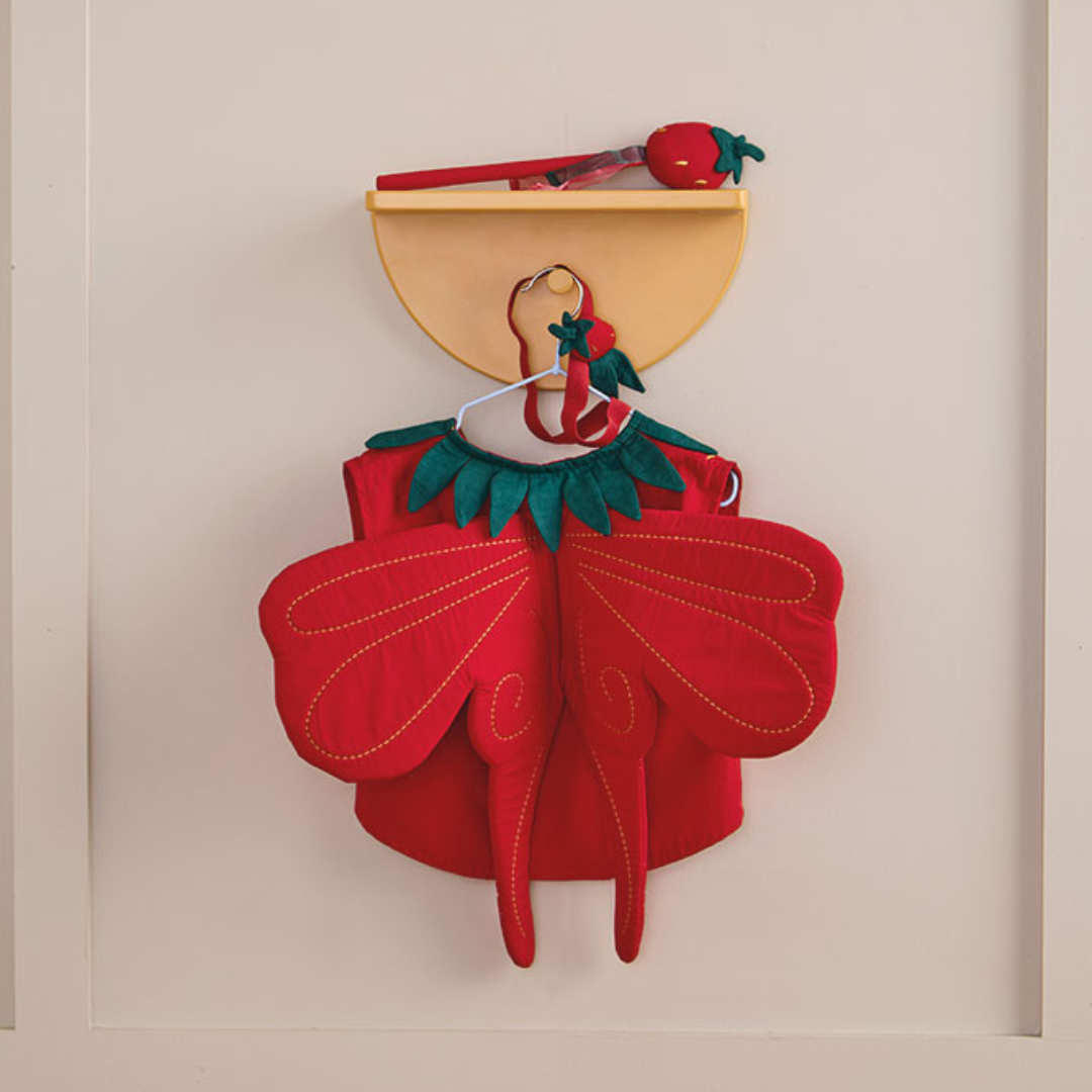 Tündér jelmez kiegészítők – epres fejpánt és csillogó varázspálca gyerekeknek