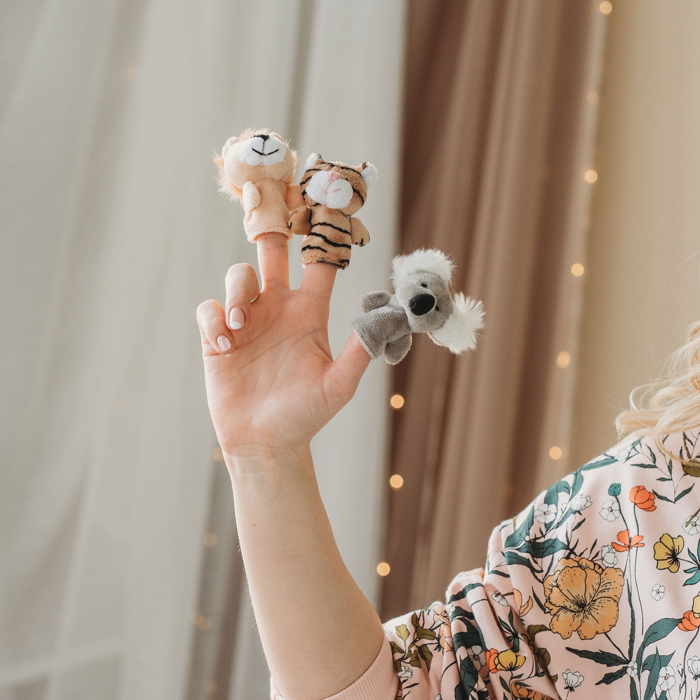 Ujjbáb koala, tigris, oroszlán