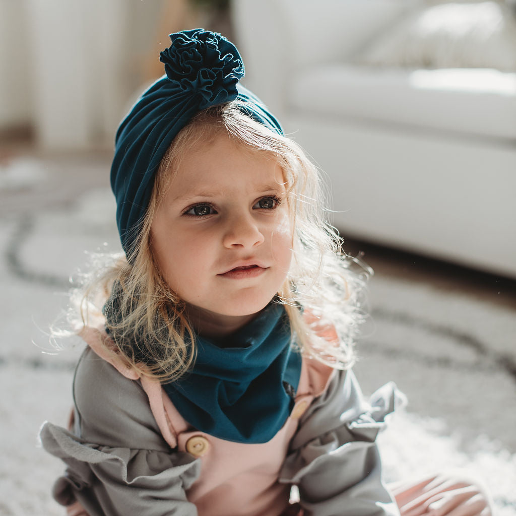 Turbánka-csősál szett (átmeneti) - választható színben