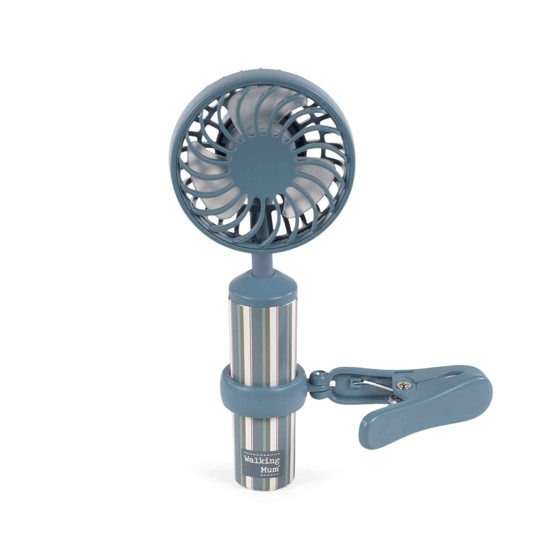 Walking Mum csíkos mintás ventilátor rögzítőcsipesszel