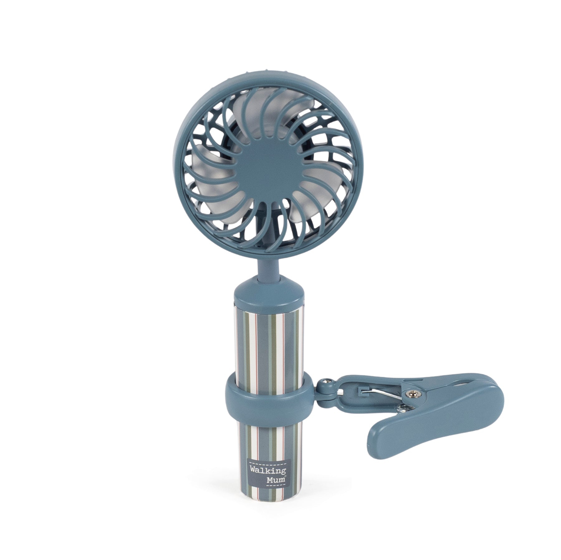 Walking Mum csíkos mintás ventilátor rögzítőcsipesszel