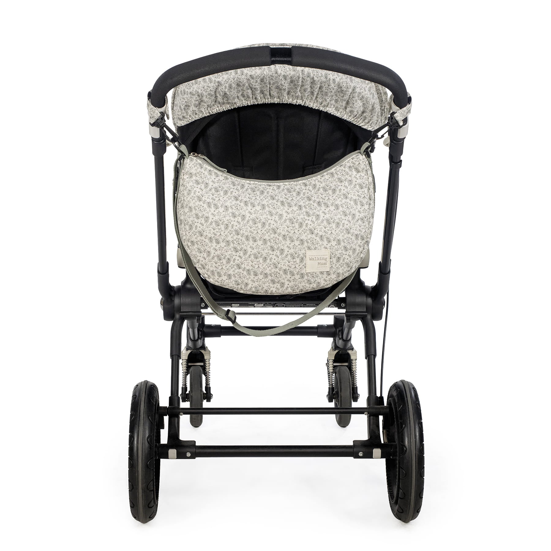 Ívelt, gondola pelenkázó táska babakocsira rögzíthető pántokkal