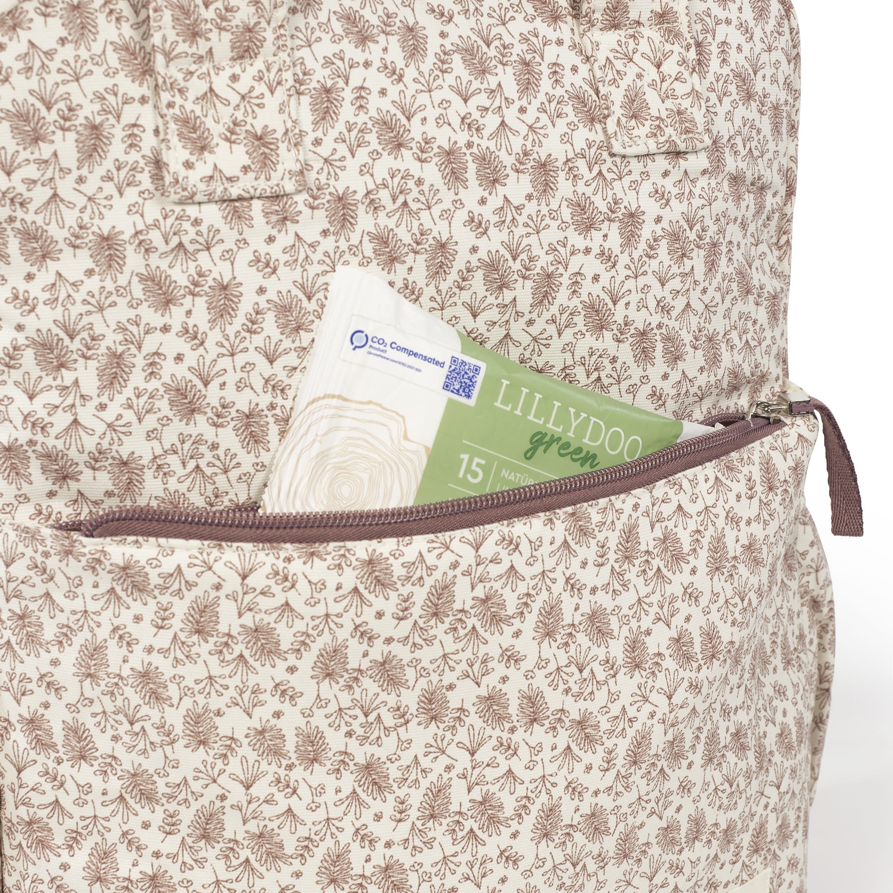 Első cipzáros zseb a Gala pelenkázó hátizsákon