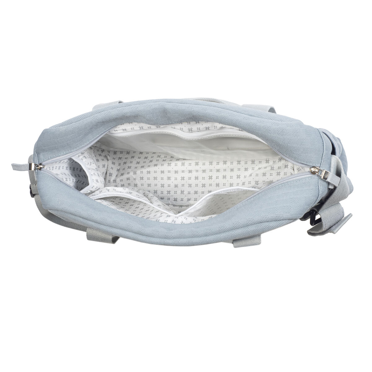 Nagy pelenkázó táska Eco Mum felhő színben, négy belső zsebbel, és három külső zsebbel