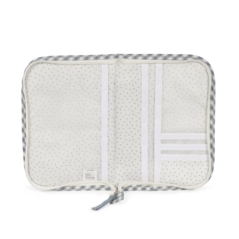 Matcha kockás egészségügyi kiskönyv borító belső rendszerező zsebei