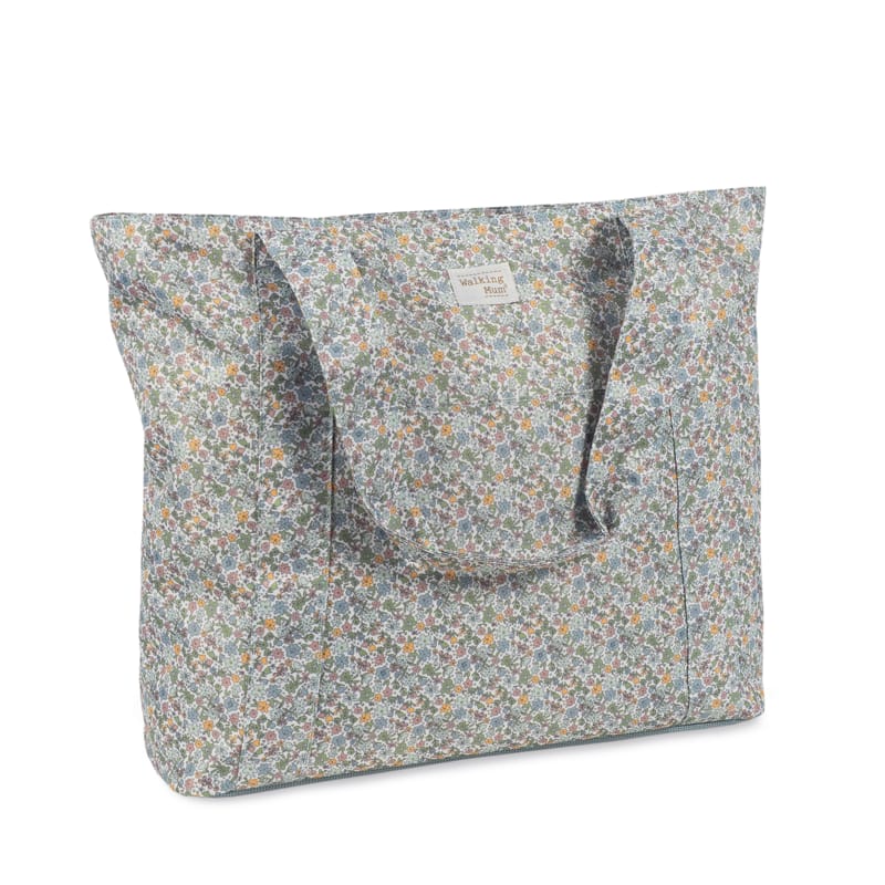 Walking Mum virágmintás nagyméretű strandtáska