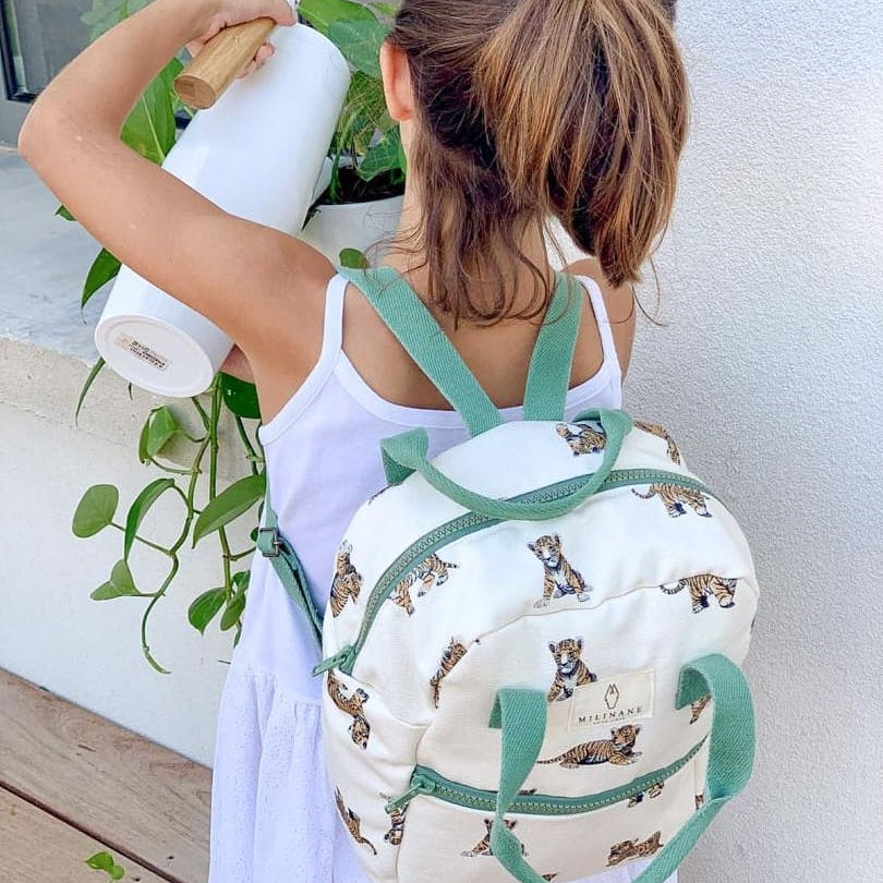 Gyerek hátizsák egyedi tigris mintával a francia Milinane márkától - pippadu