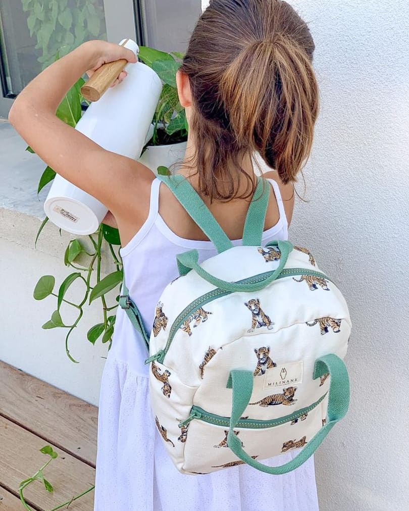 Gyerek hátizsák egyedi tigris mintával a francia Milinane márkától - pippadu