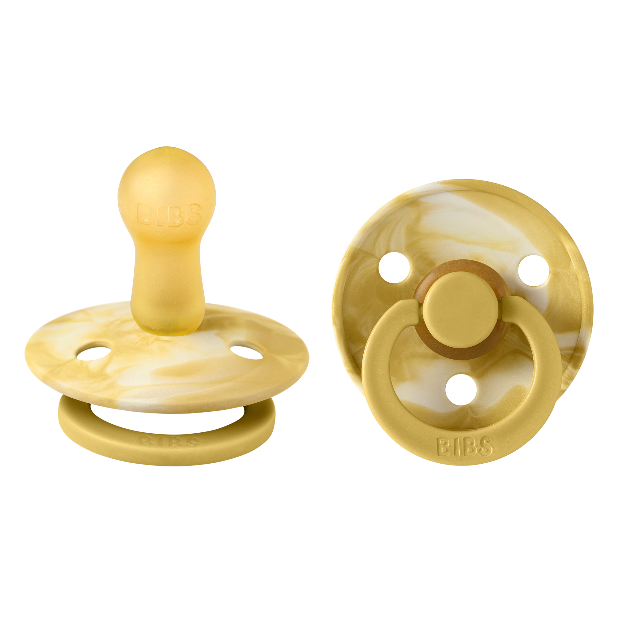 BIBS Colour Tie Dye cumi - mustársárga/krémfehér - 2. méret - pippadu