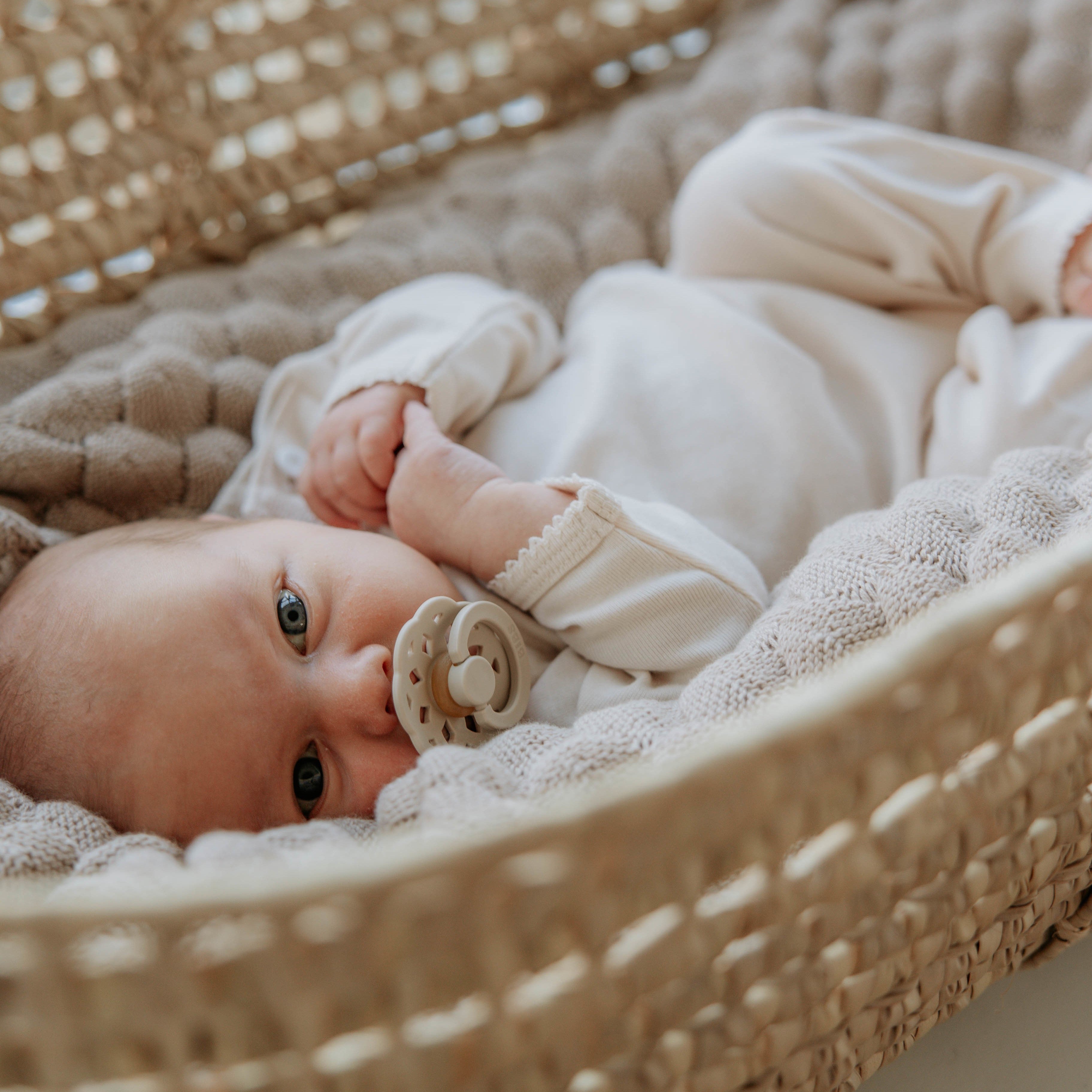 BIBS Boheme - művészi cumi édes delfin és púderrózsaszín színben a pippadu polcain