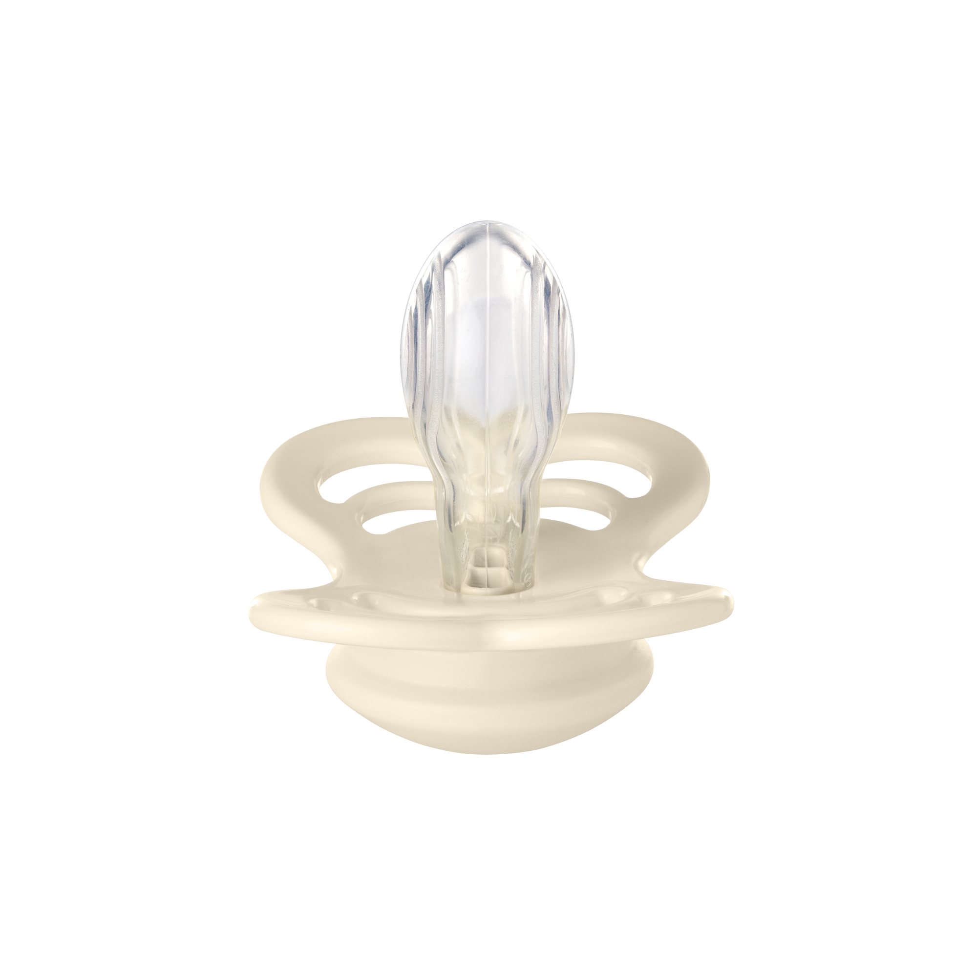 BIBS Supreme cumi szilikon cumifejjel krémfehér színben - pippadu