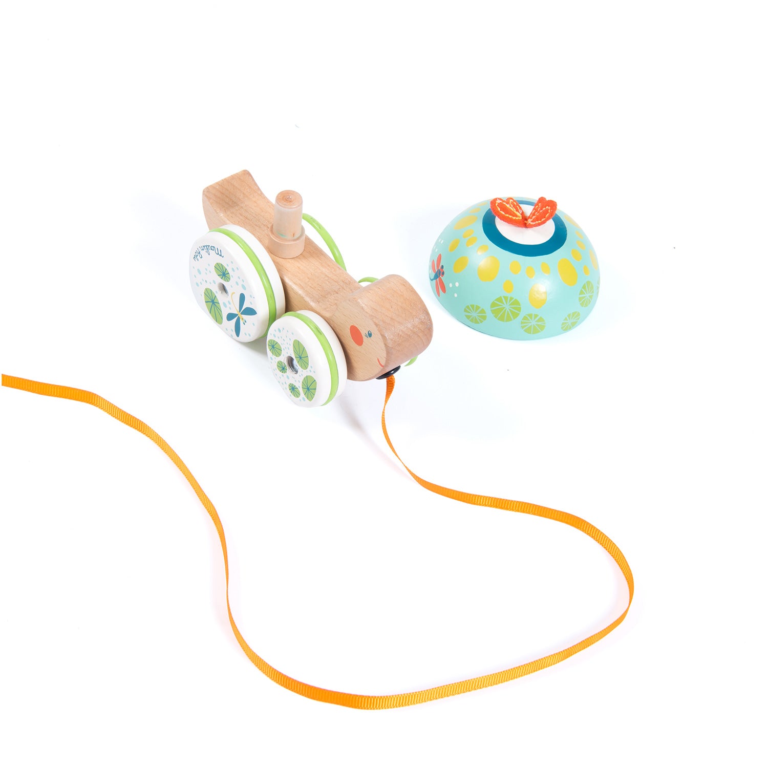 Teknősbéka húzható fajáték a Moulin Roty márkától - 10 hónapos kor felett ajánlott játék - pippadu