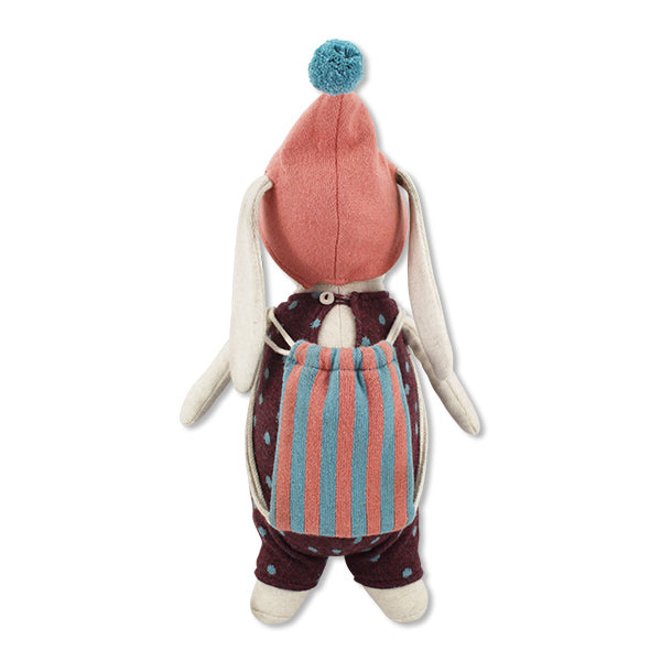 Alma a nyuszi plüss játék csíkos hátizsákkal - pippadu