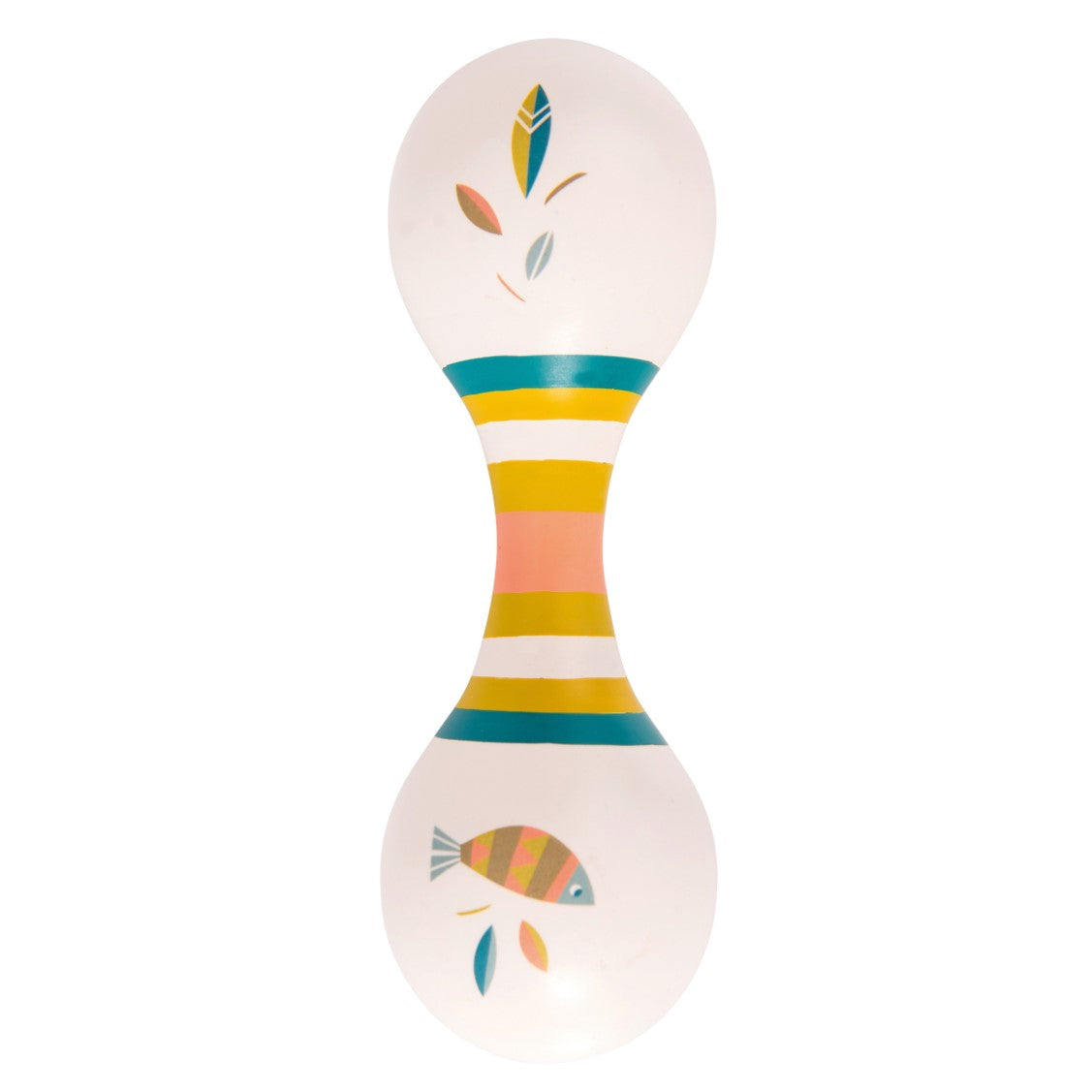 Moulin Roty - Játékhangszer - Dupla maracas, rumbatök - fehér - pippadu