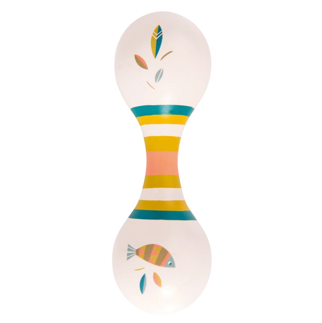 Moulin Roty - Játékhangszer - Dupla maracas, rumbatök - fehér - pippadu