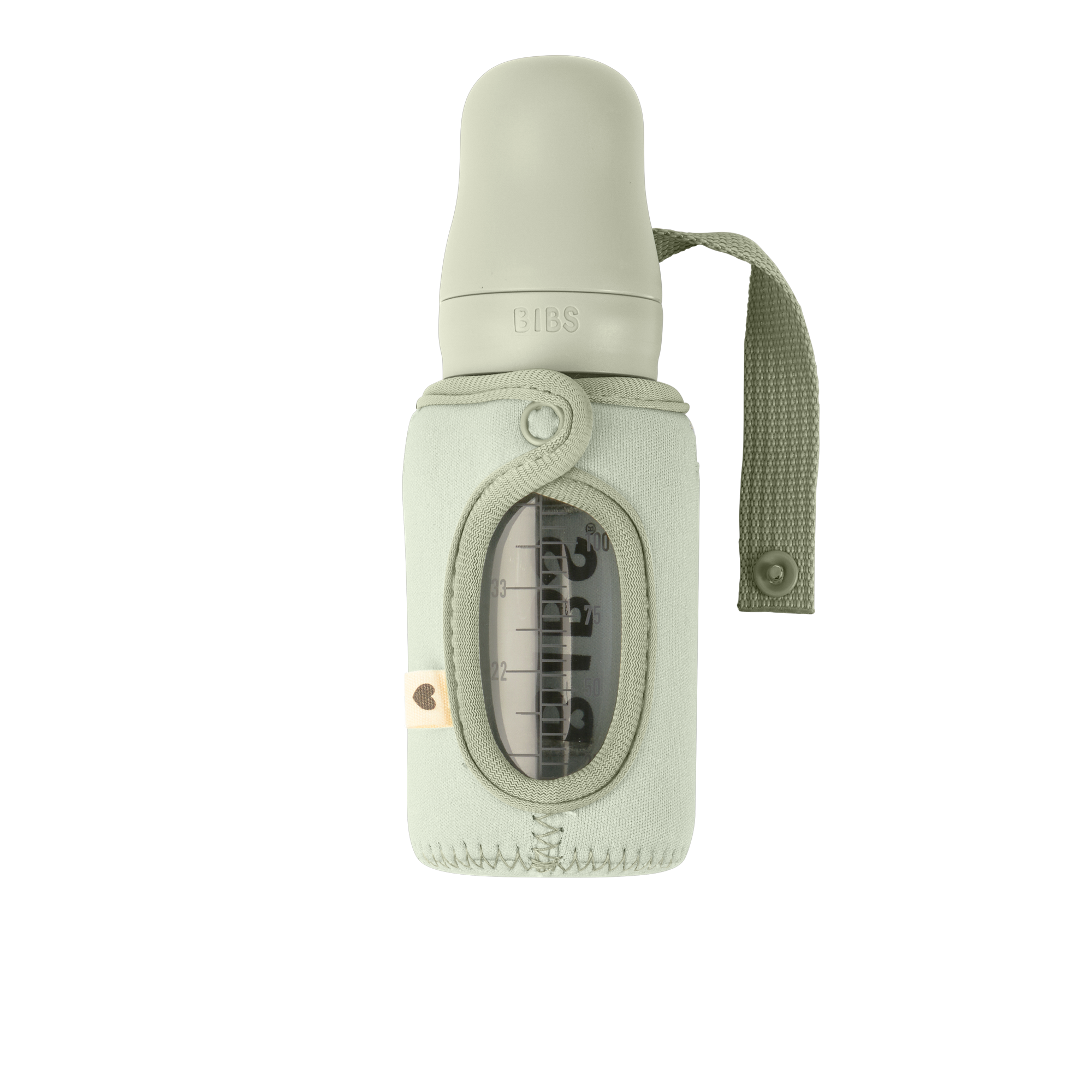 BIBS cumisüveg tartó tok zsálya színben, ami véd és melegen tart - pippadu