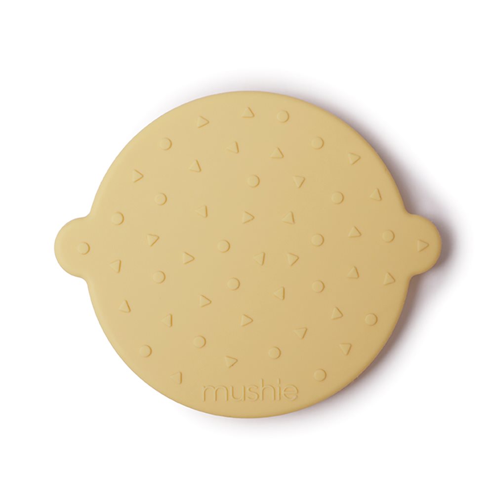 Mosolygós rágóka a Mushietól - pasztellsárga színben - Pippadu