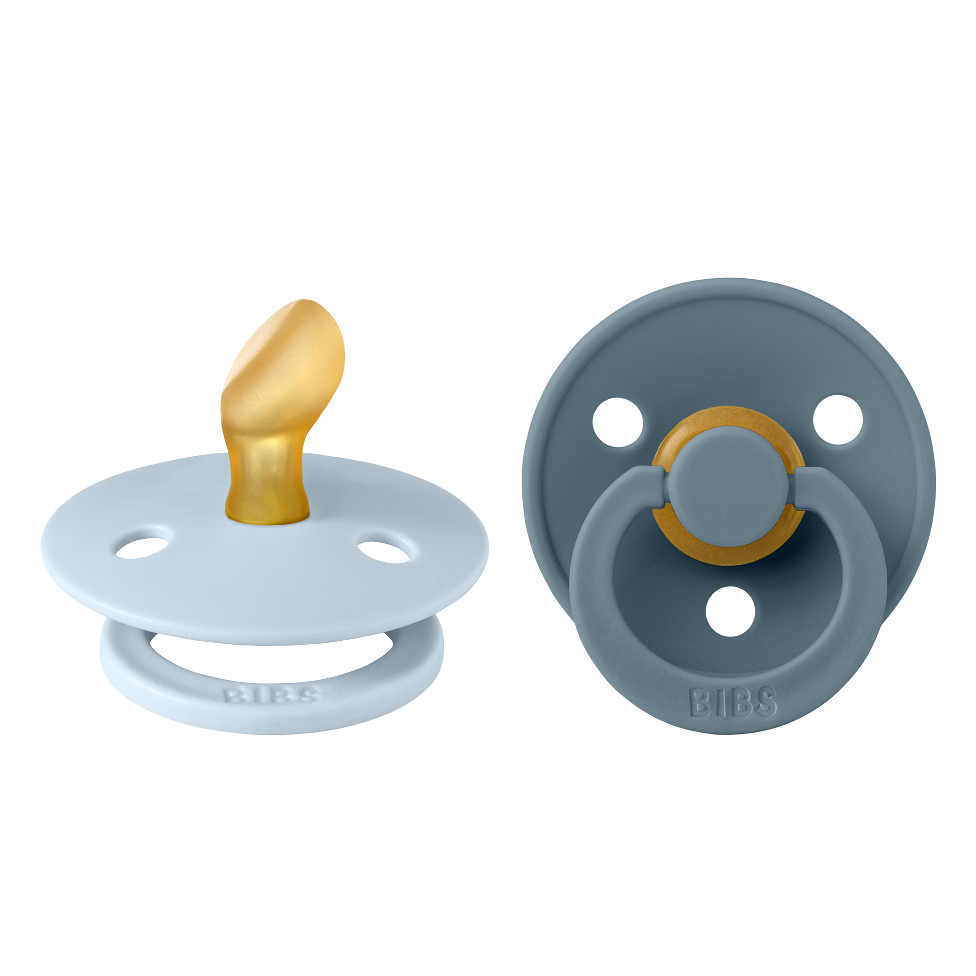 BIBS Colour cumi anatómiai cumifejjel két méretben, pasztellkék és páva színekben - pippadu