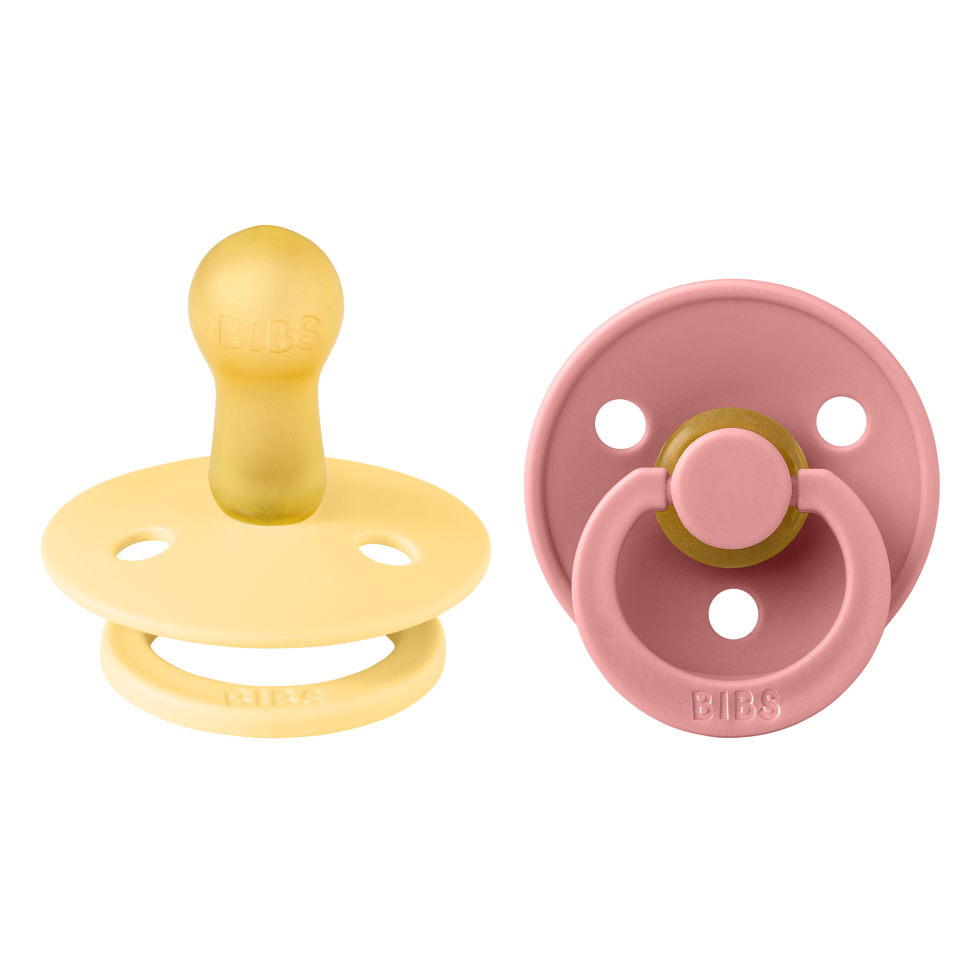 Krémsárga és tearózsa natúrkaucsuk cseresznyecumi a BIBS márkától - pippadu