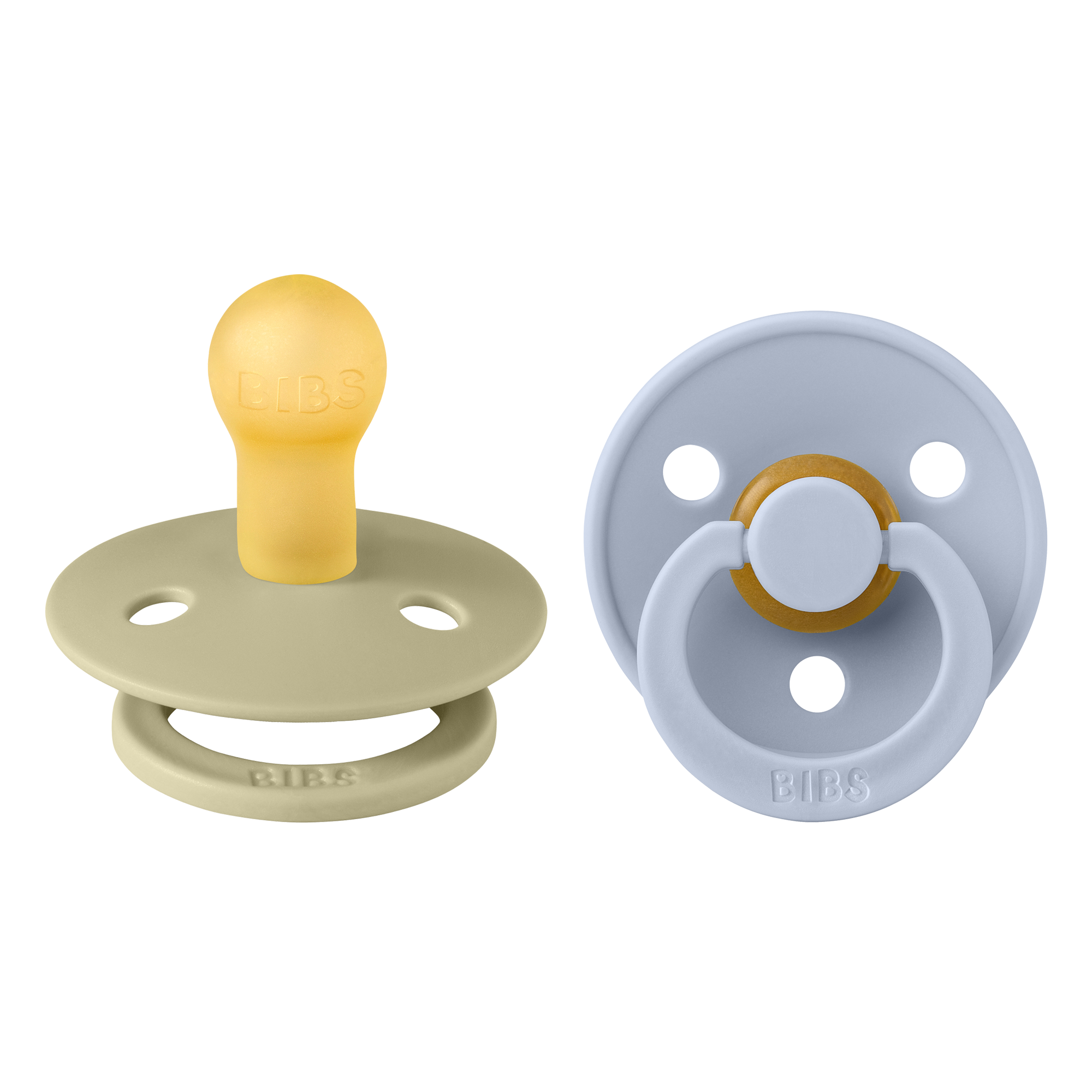 BIBS Colour cumik khaki és hamvaskék színben a pippadunál - 1. méret