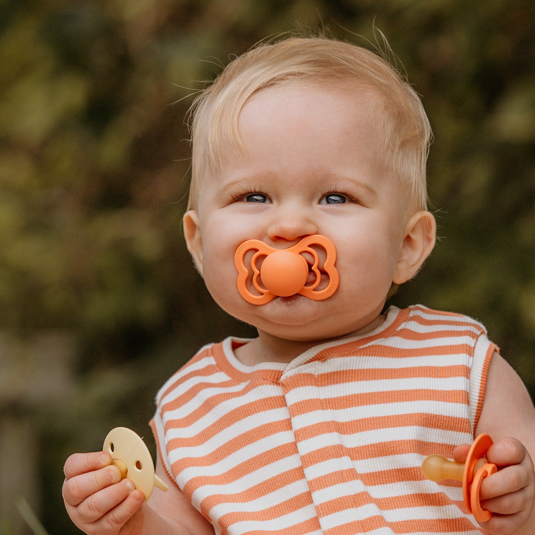 BIBS Bright Boho kollekció - papaya - Supreme cumi - lapos, szimmetrikus cumifej - pippadu