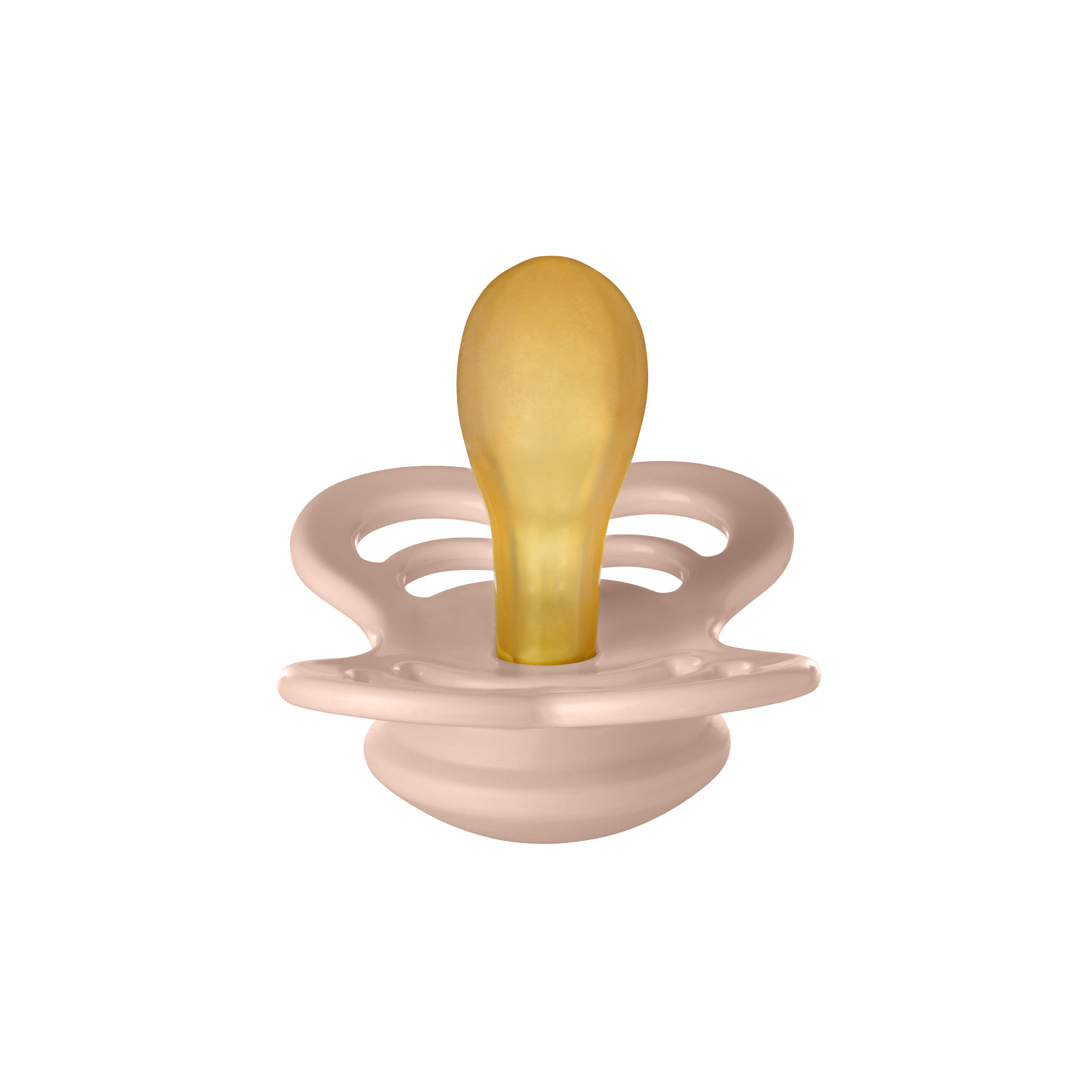 BIBS Supreme cumi - púderrózsaszín natúr kaucsuk cumifejjel 6-36 hónapos korig