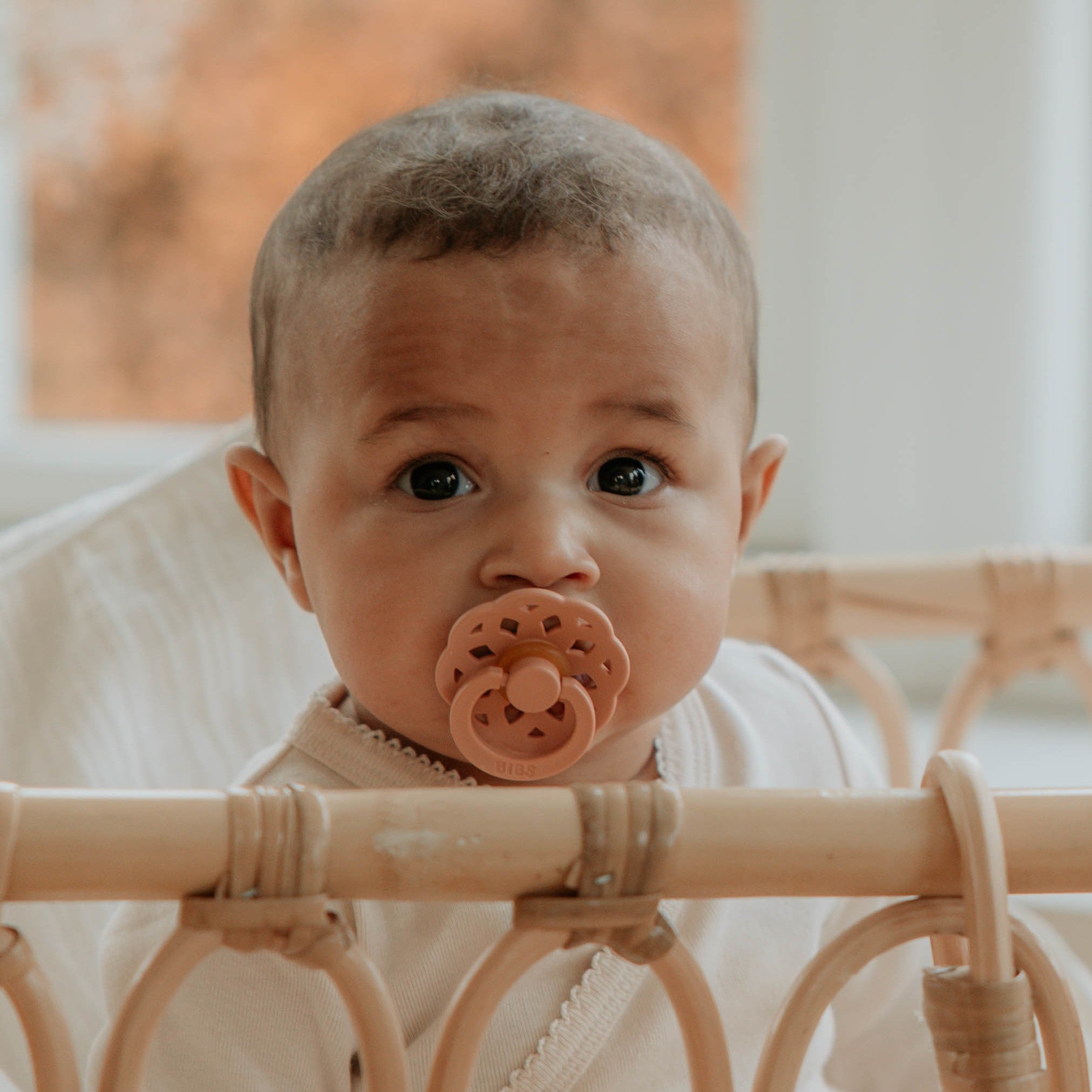 BIBS Boheme cumi barack színben - kettes csomagban kapható, natúrkaucsuk cumifej - pippadu