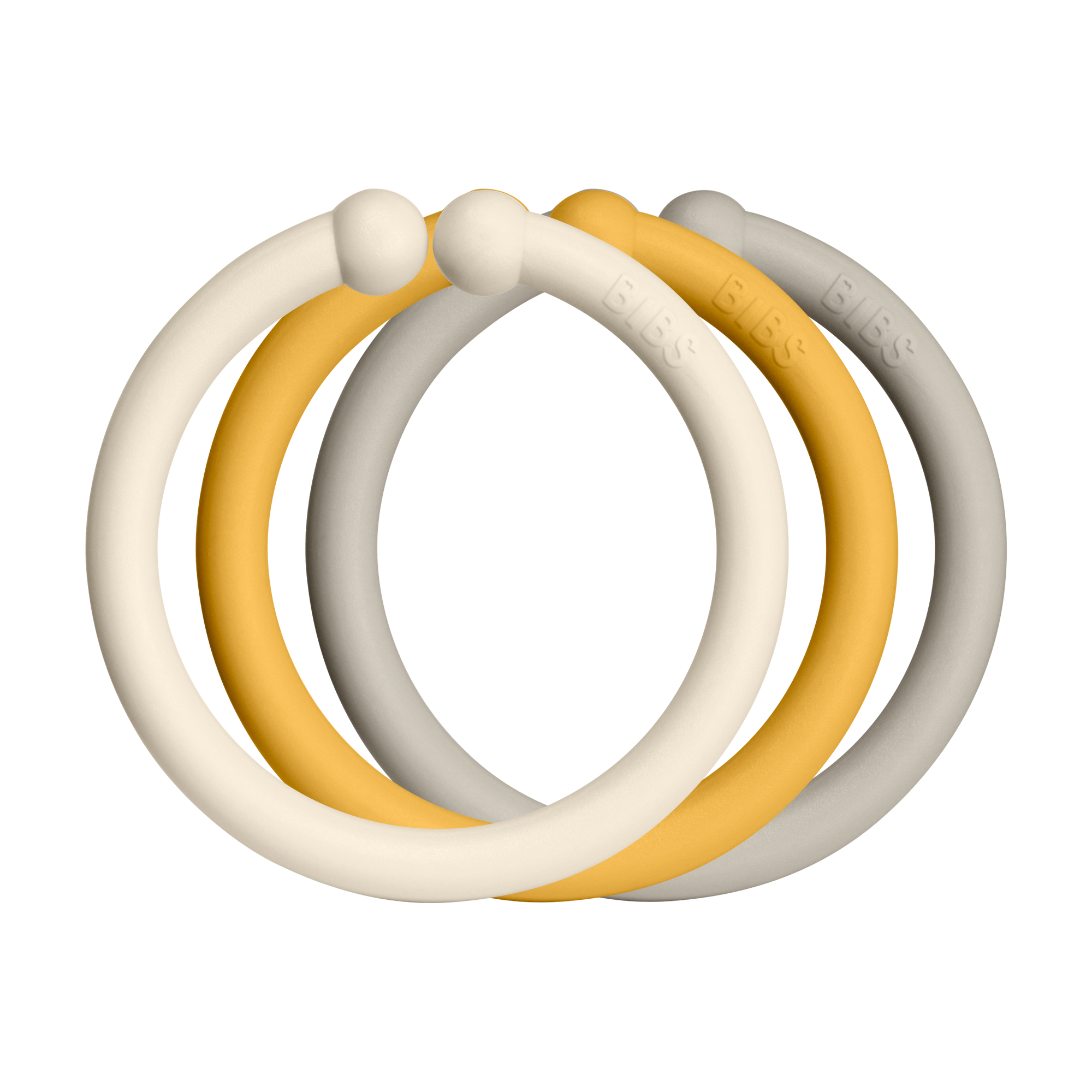 BIBS karikák - krémfehér-méz-homok színben - pippadu - ss2021