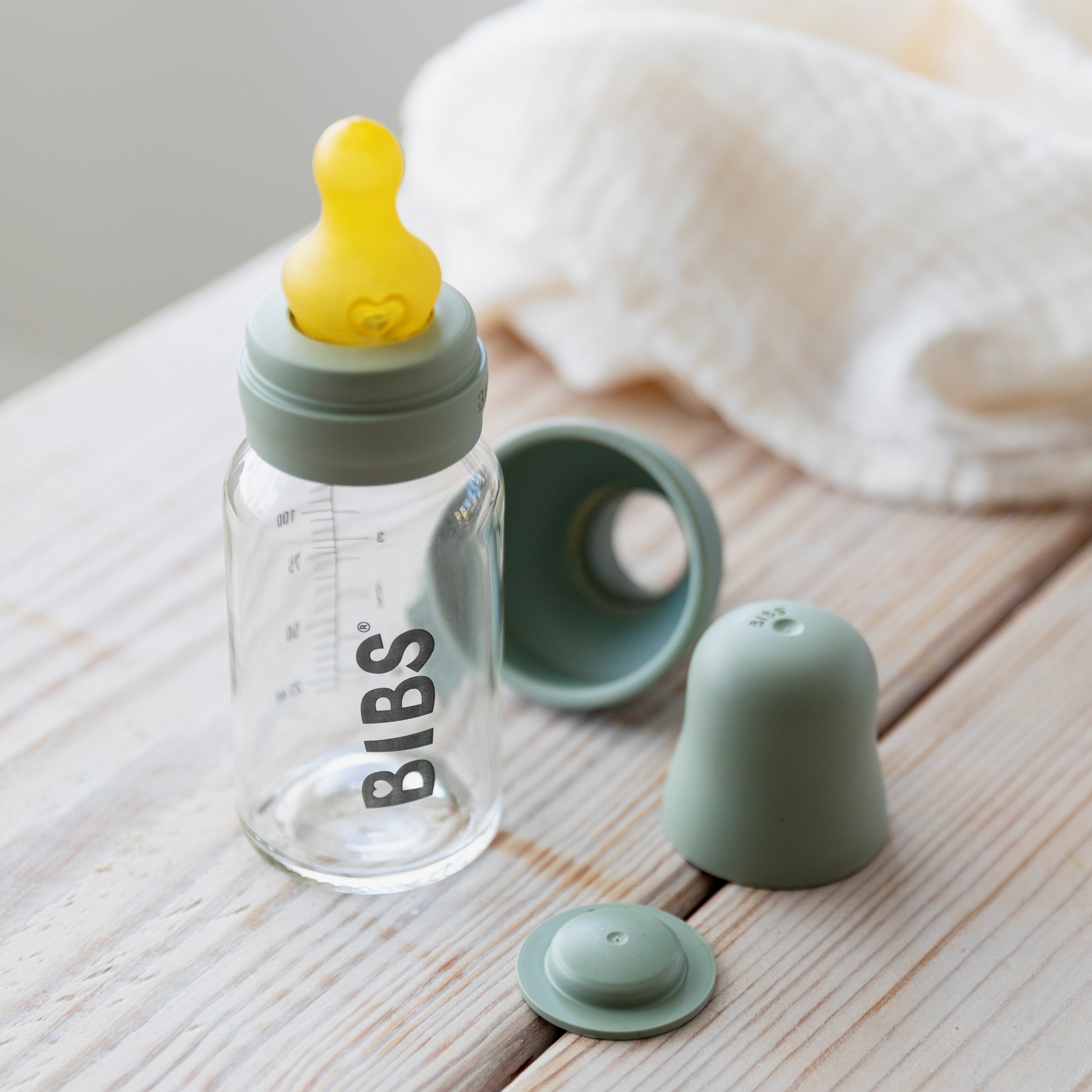 BIBS cumisüveg szett - zsálya színben - 110 ml - újszülött kortól - pippadu