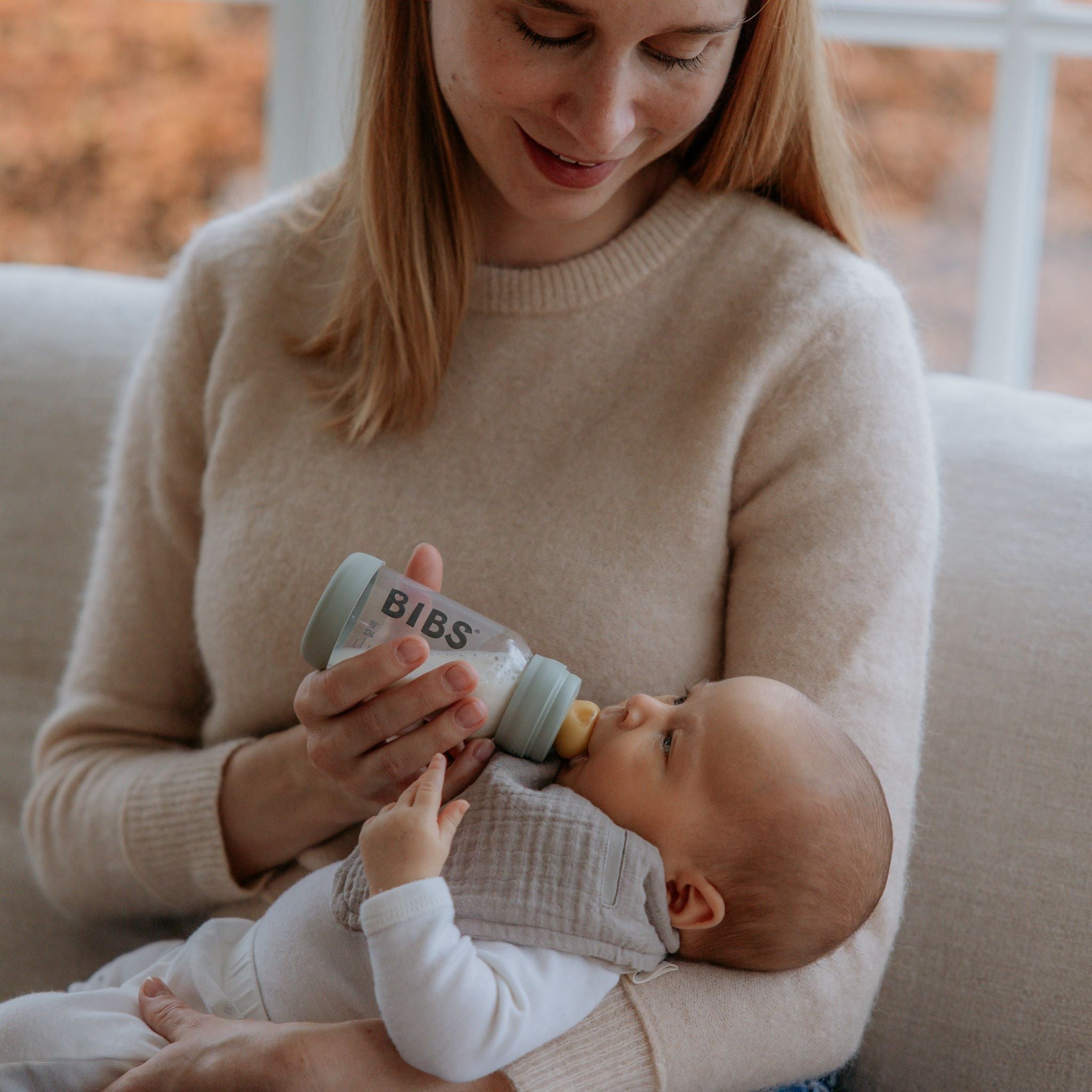 BIBS muszlin nyálkendő homok színben - pippadu - GOTS-minősítésű puha pamutból