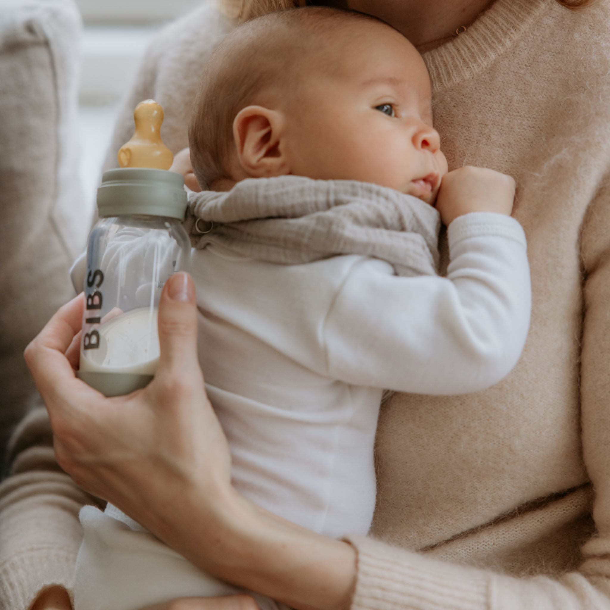 BIBS cumisüveg - hozzátáplálás újszülött kortól - lassú áramlású cumi cumisüveghez - pippadu