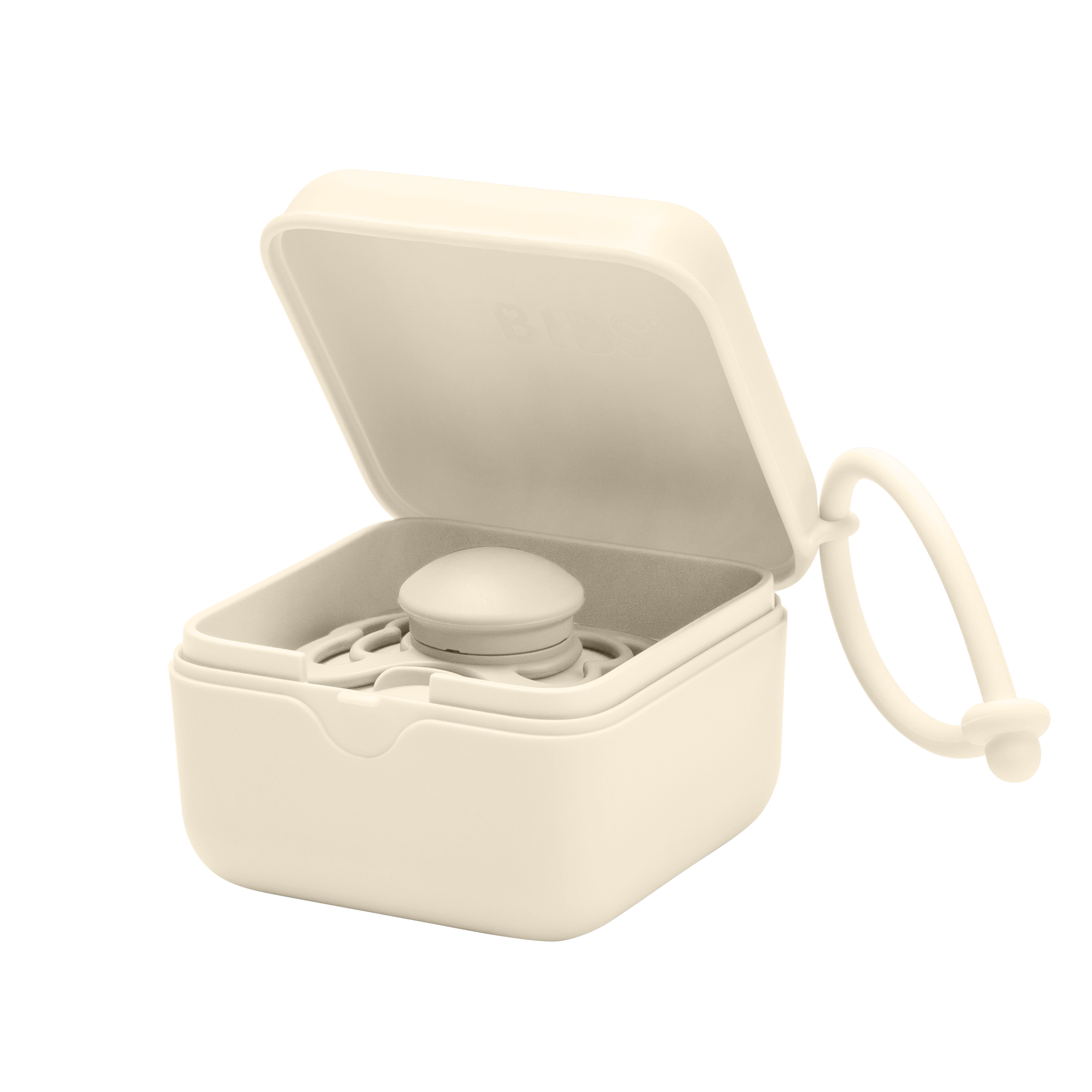 Pippadu - BIBS cumitartó pasztell színekben - cumi fertőtlenítésére is alkalmas - krémfehér színben